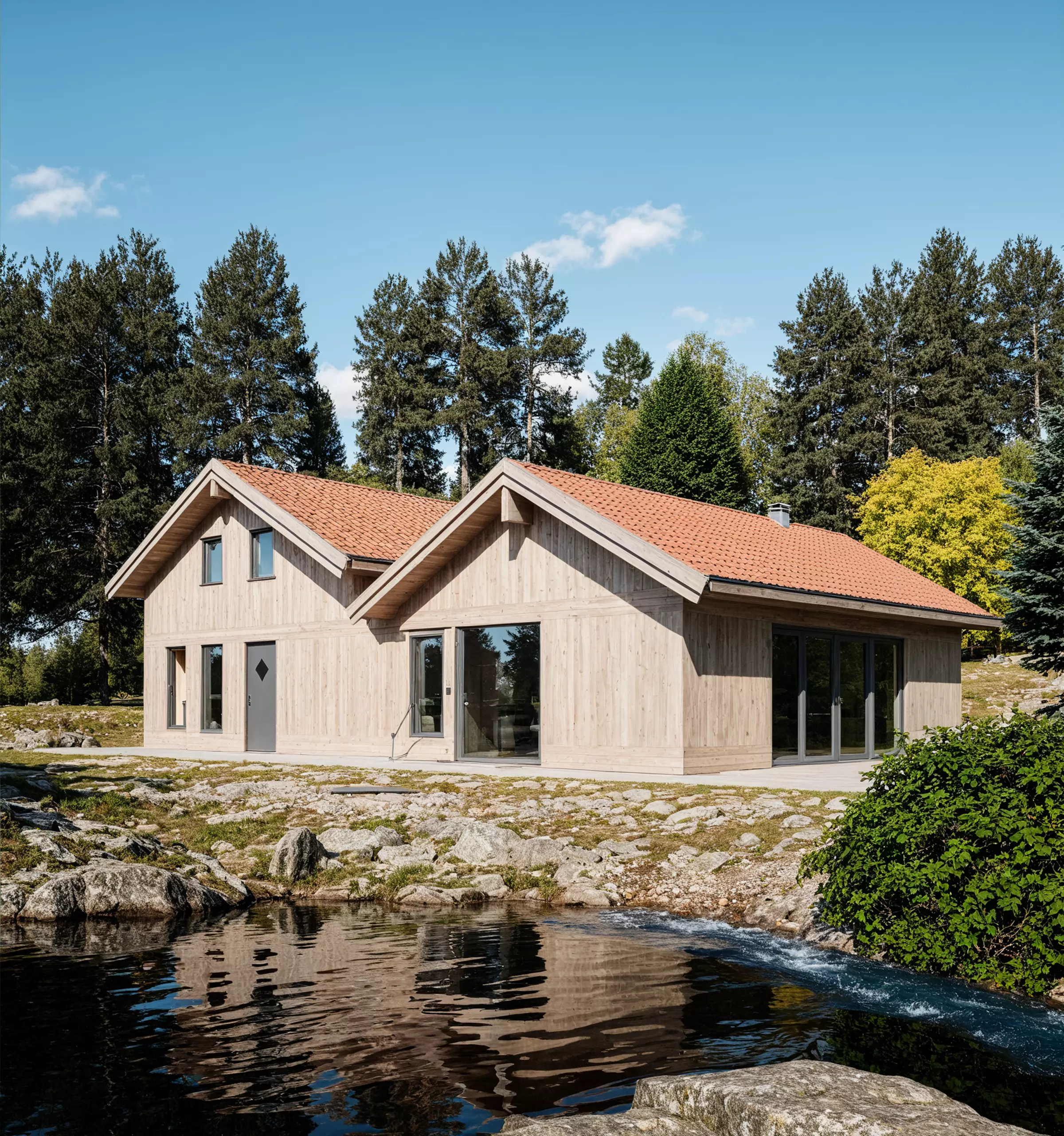 Scandinavian Villa 3D Model House Design in IFC SKP OBJ Format 3D model_4