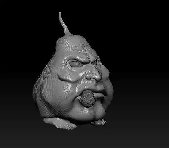 smoking pear 3D print model
