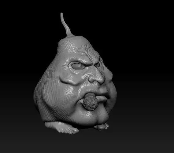 smoking pear 3D print model