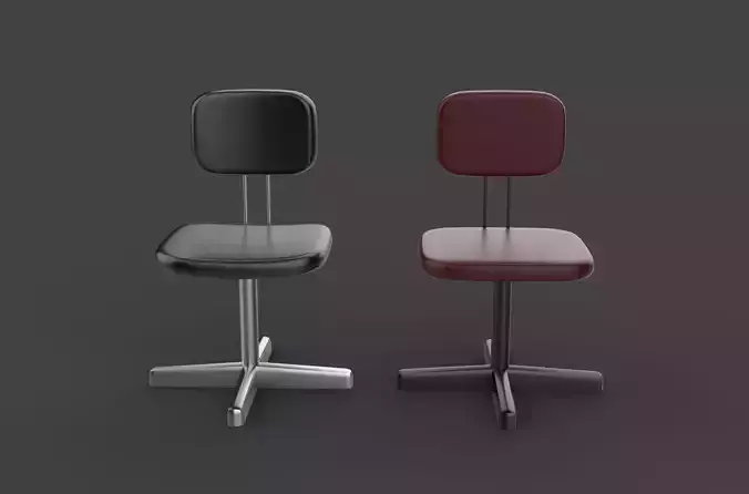 Vintage desk chair 3D model 3