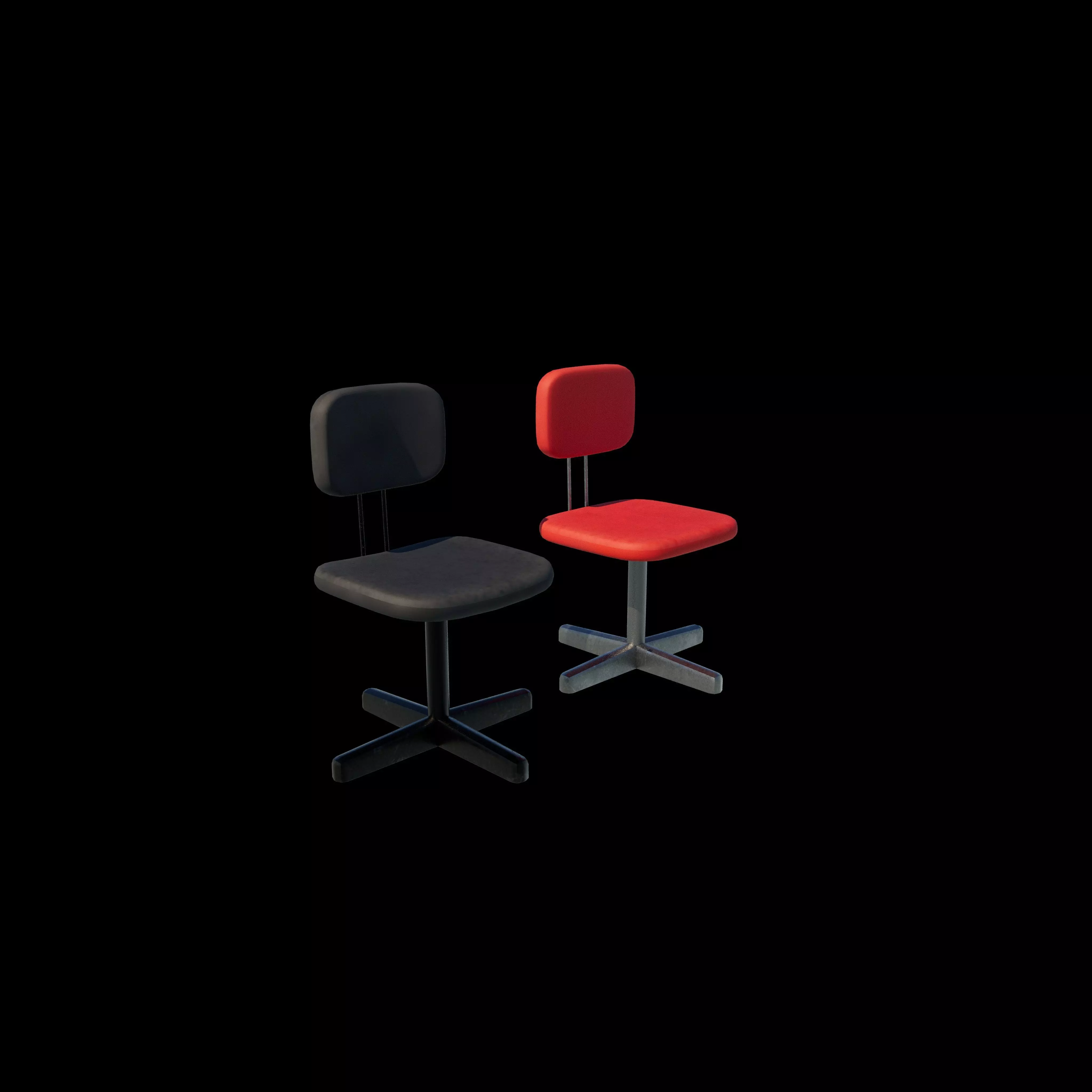 Vintage desk chair 3D model_9
