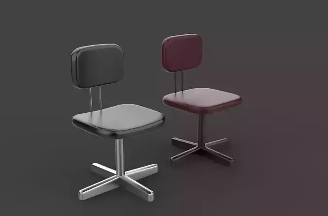 Vintage desk chair 3D model 4