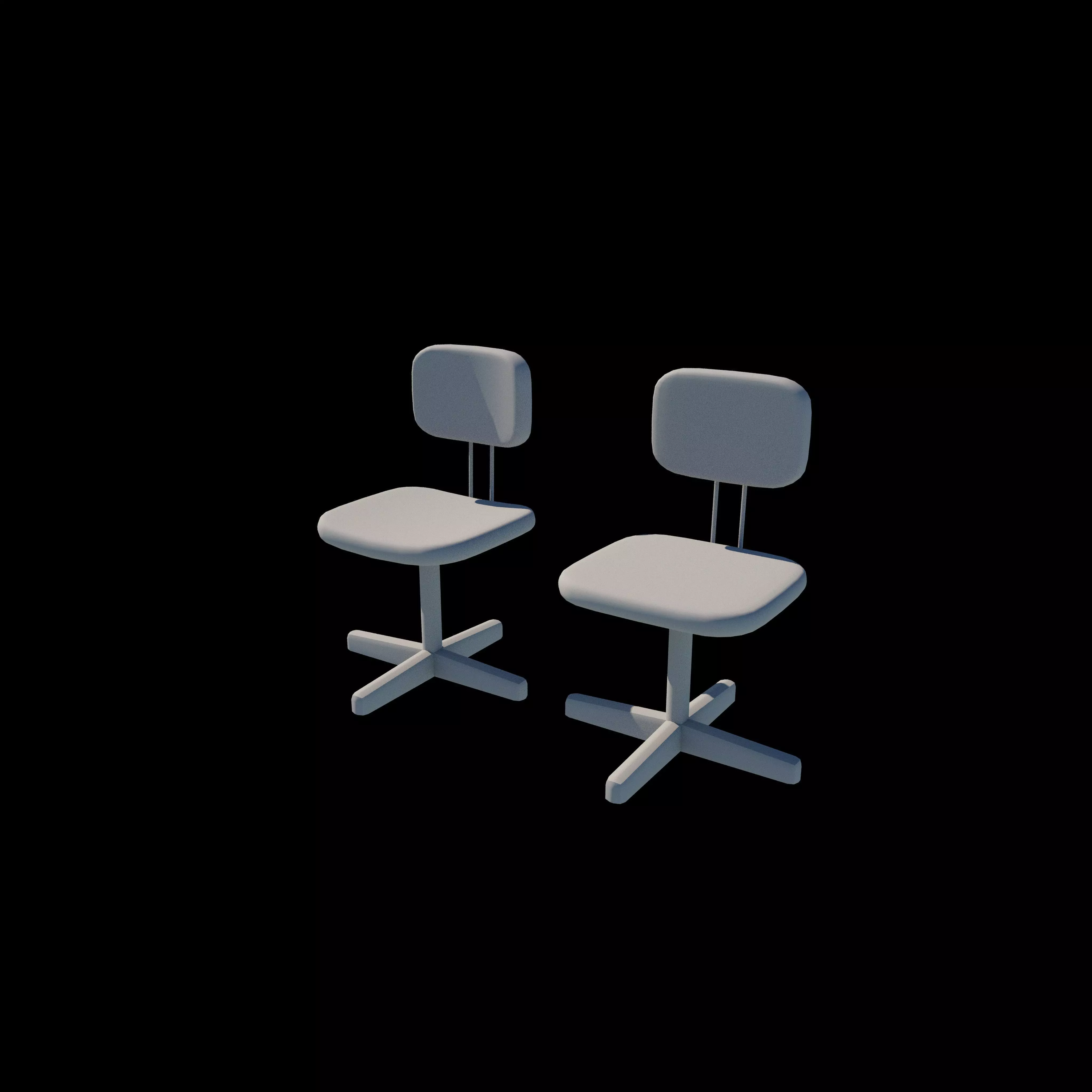 Vintage desk chair 3D model_13