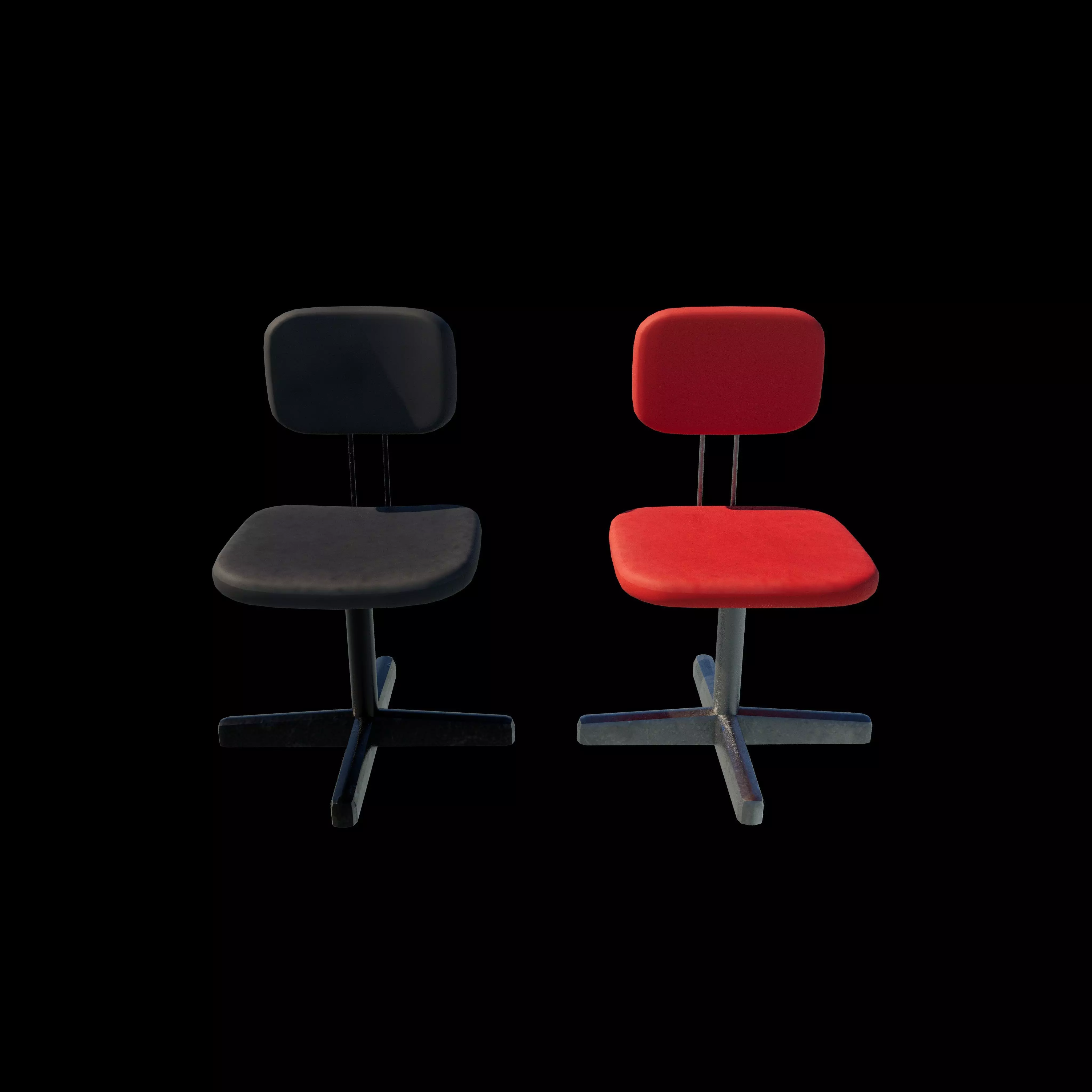 Vintage desk chair 3D model_10
