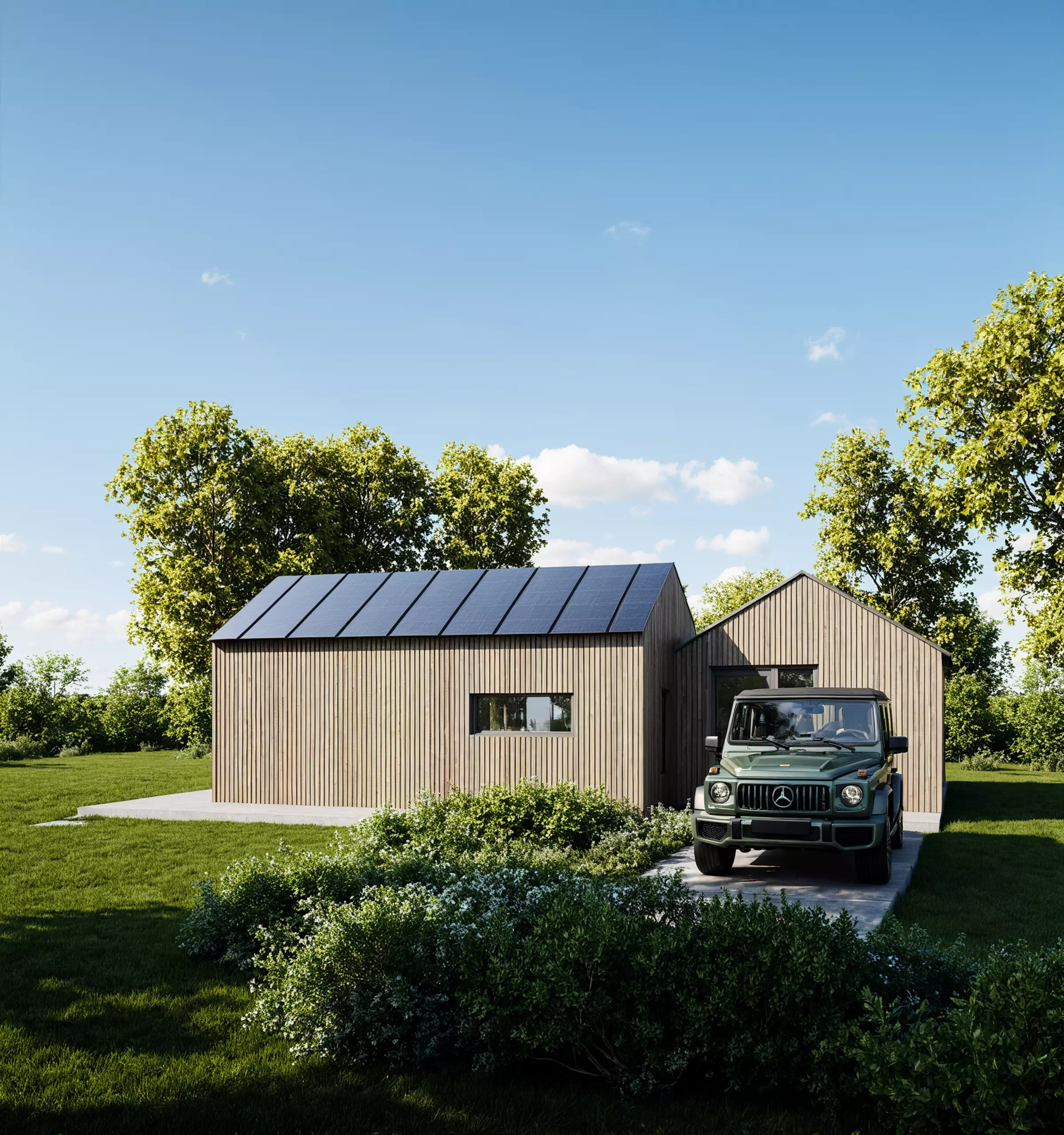 Modern Cabin 3D Model Minimal tiny House IFC SKP OBJ FBX GLB 3D model_5