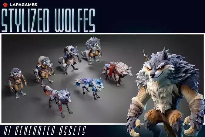 Stylized Wolves