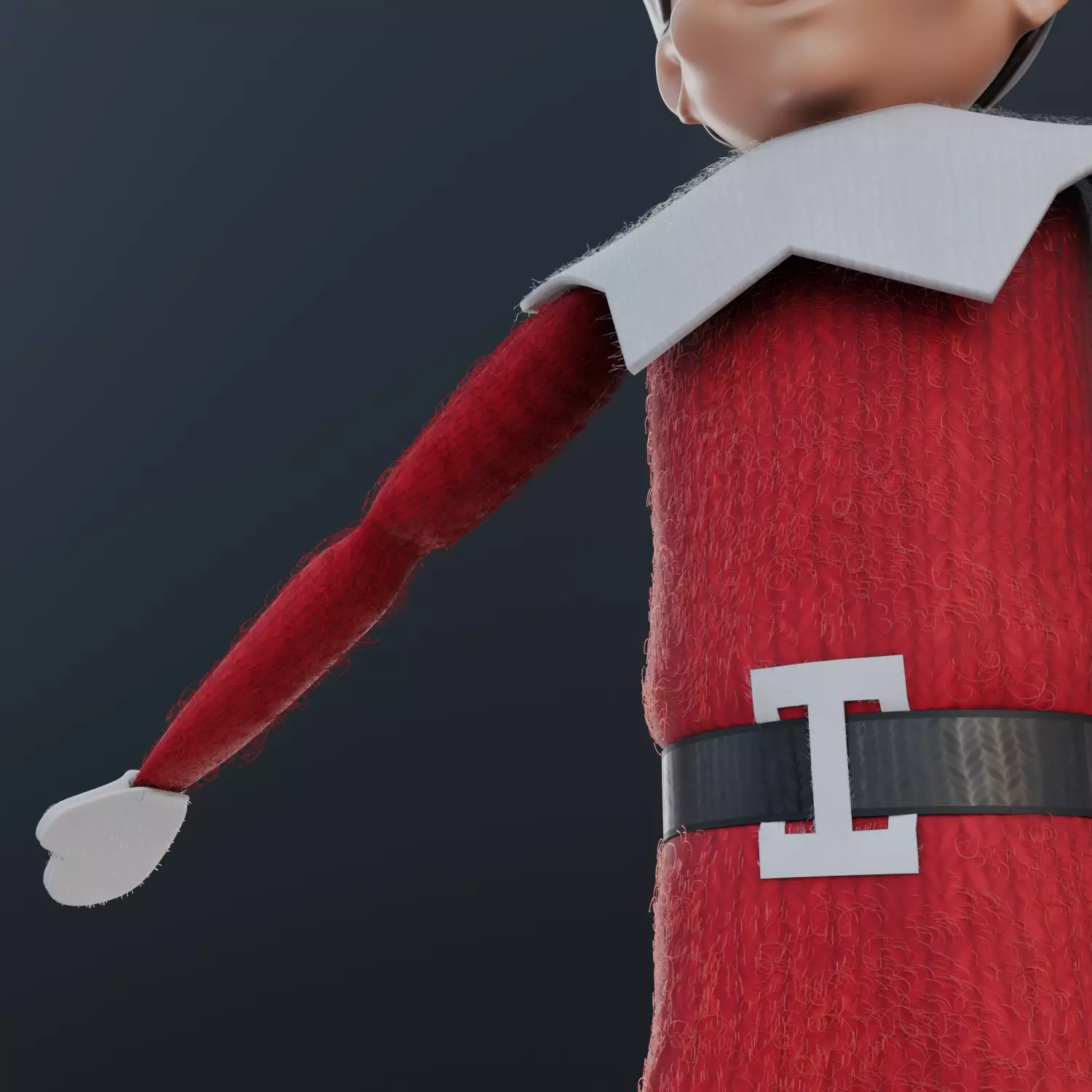 Elf on the shelf Low-poly 3D model_1