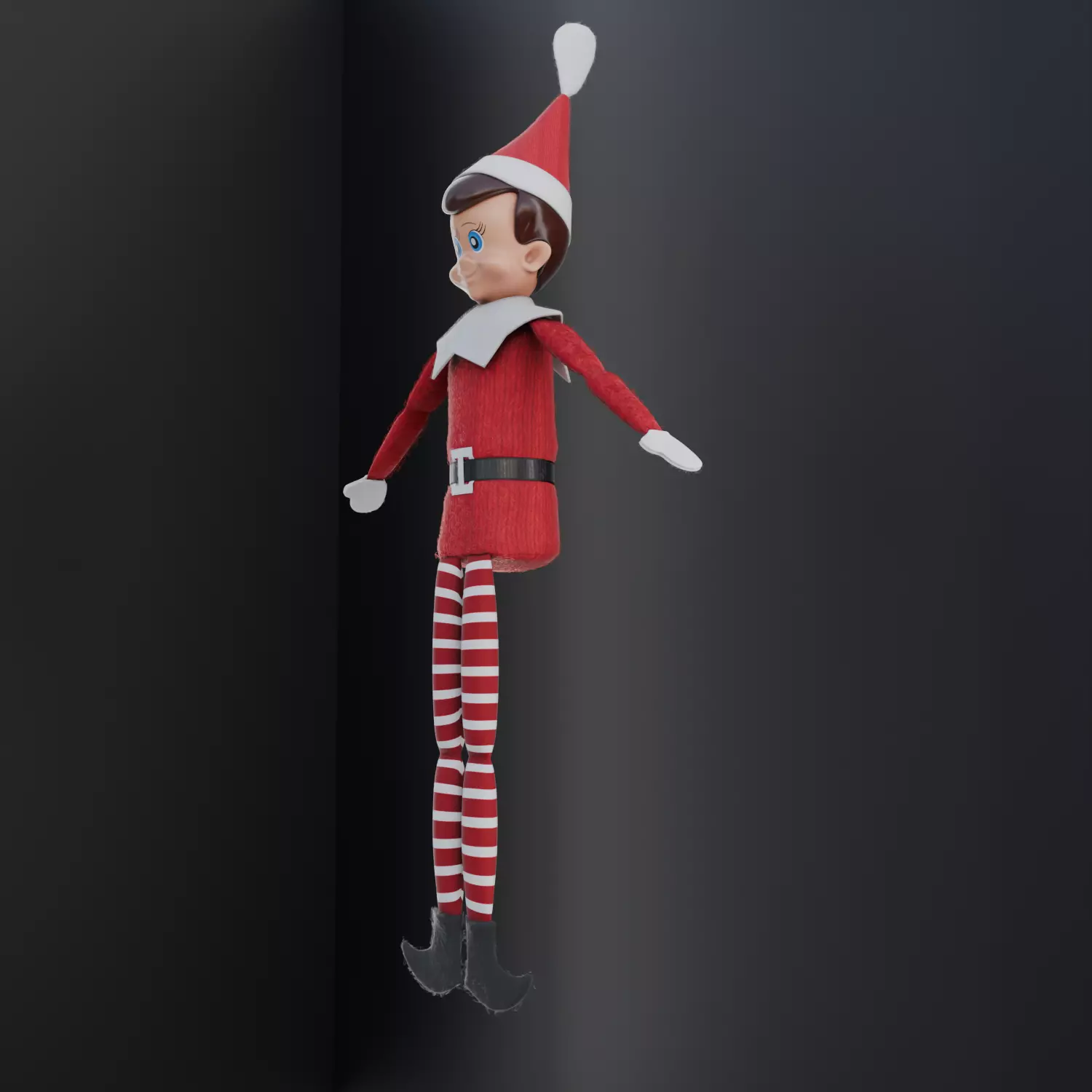 Elf on the shelf Low-poly 3D model_3