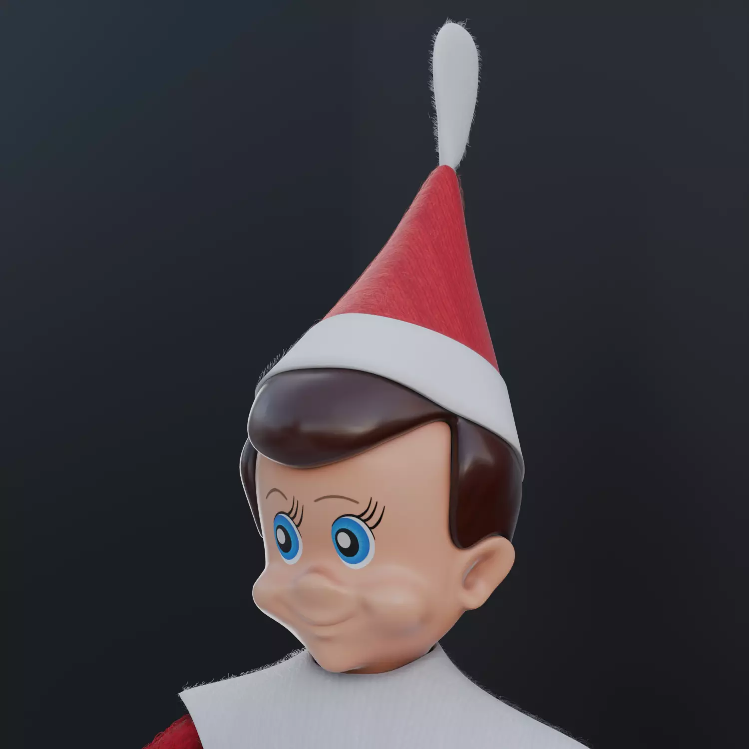 Elf on the shelf Low-poly 3D model_2