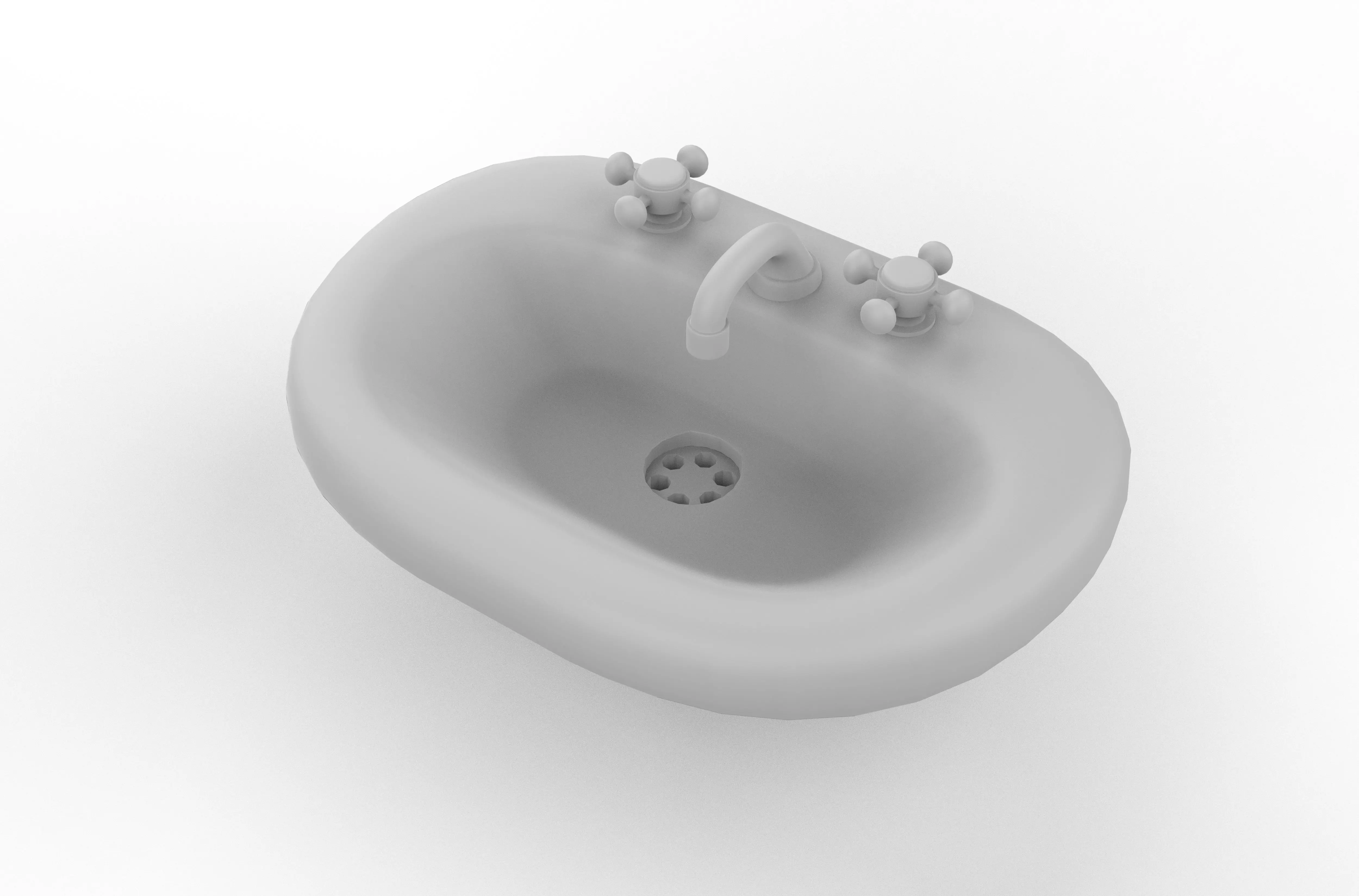Retro washing sink 3D model_13