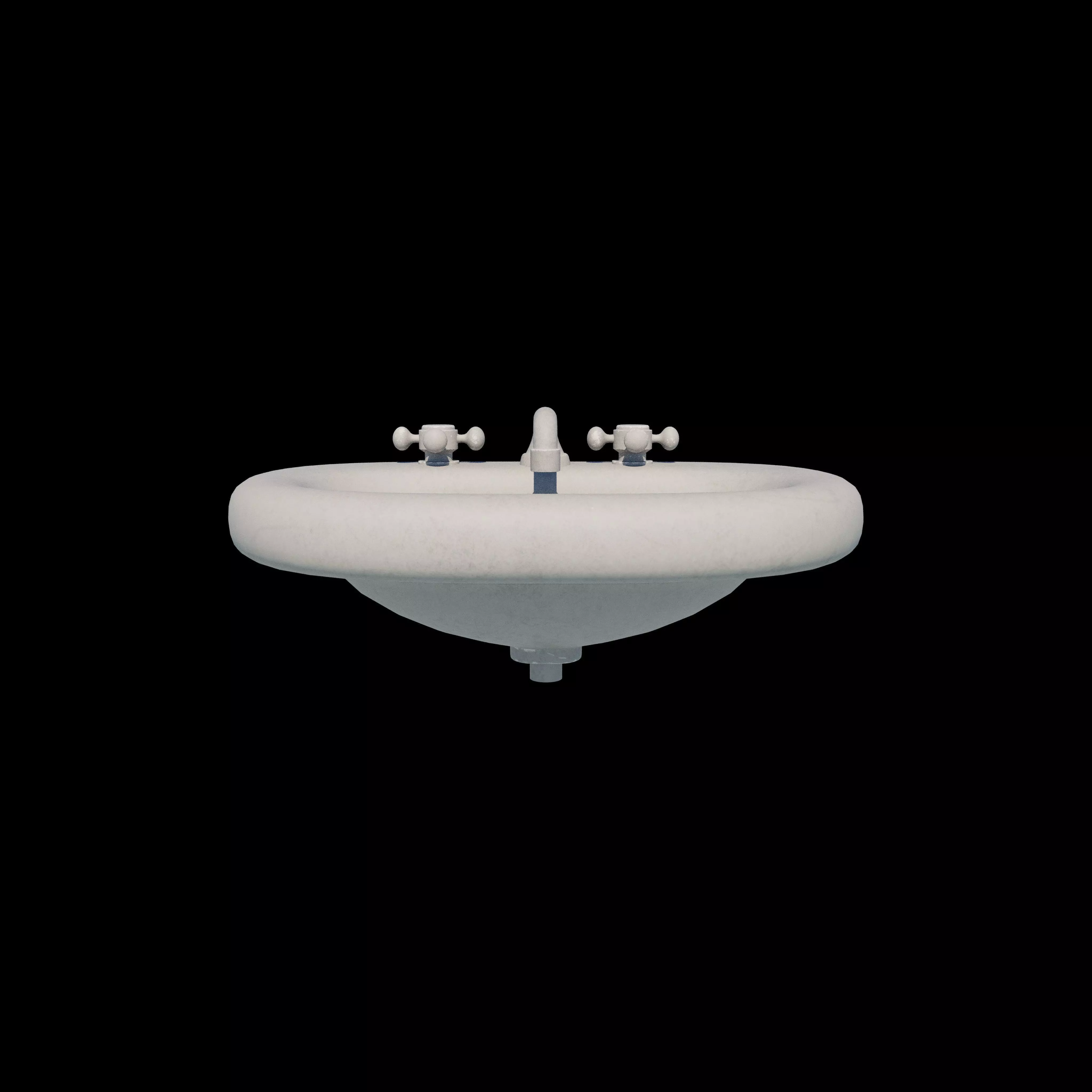 Retro washing sink 3D model_3