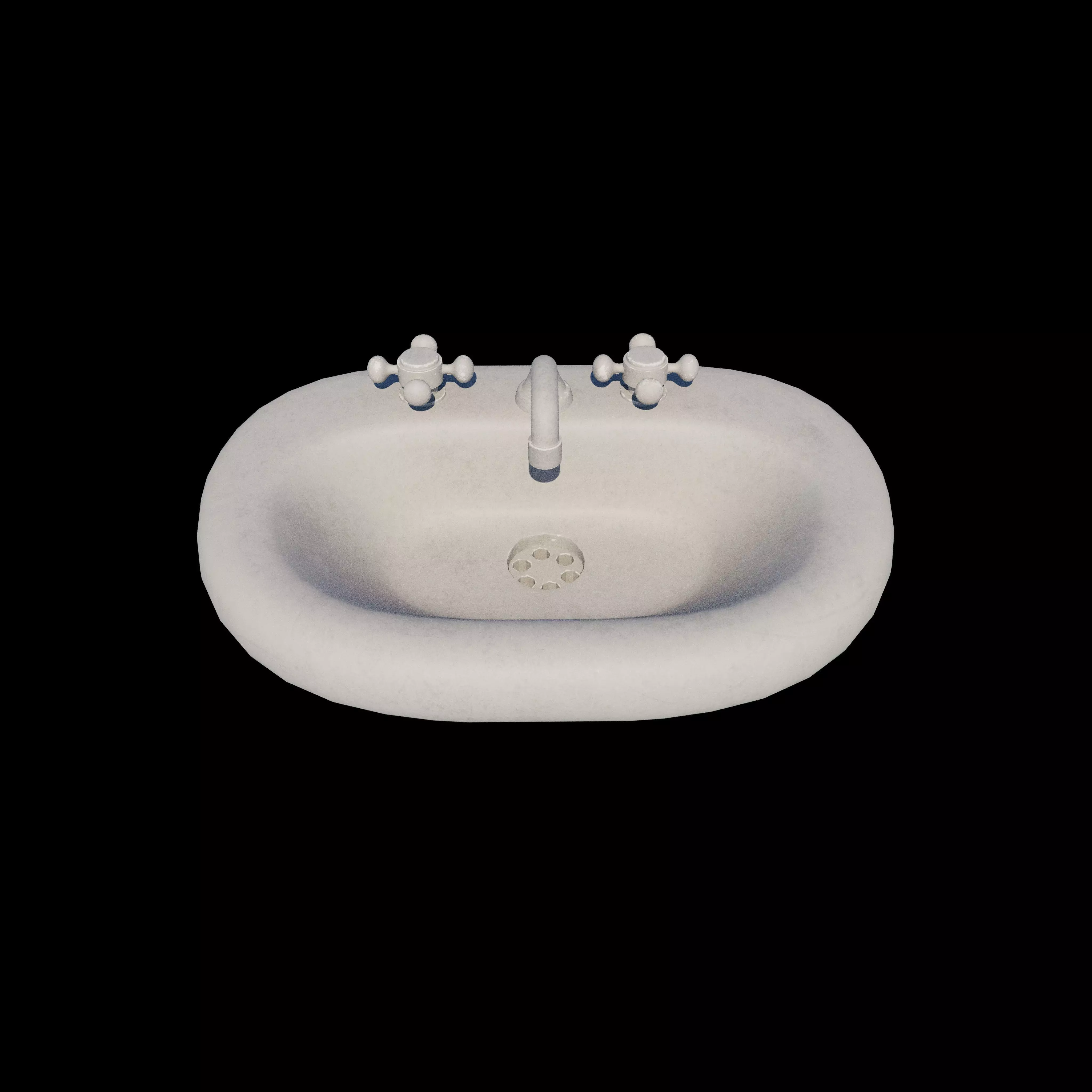 Retro washing sink 3D model_17