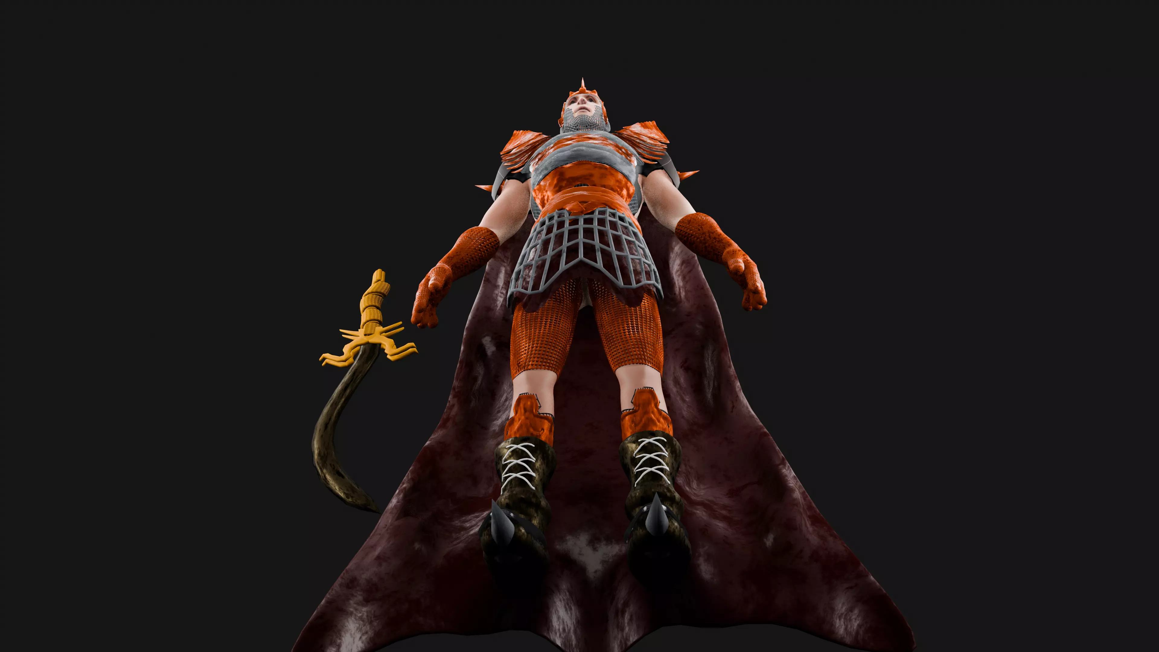 Medieval Soldier Armor 3D Model Realistic Low Poly Knight Outfit Low-poly 3D model_5