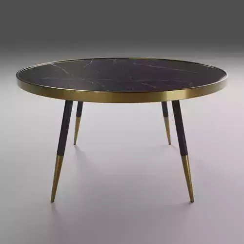 Coffee Table Gold and Black Marble