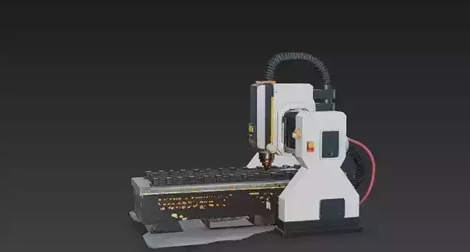 CNC Vertical Machining Center 3D Model -Industrial Mill