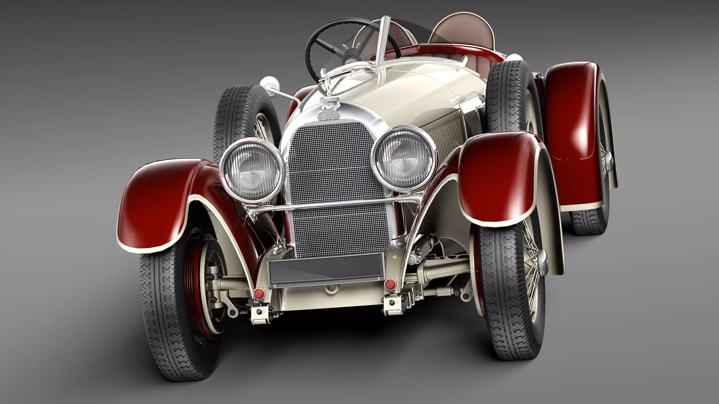 Austro Daimler 1929 3D model_1