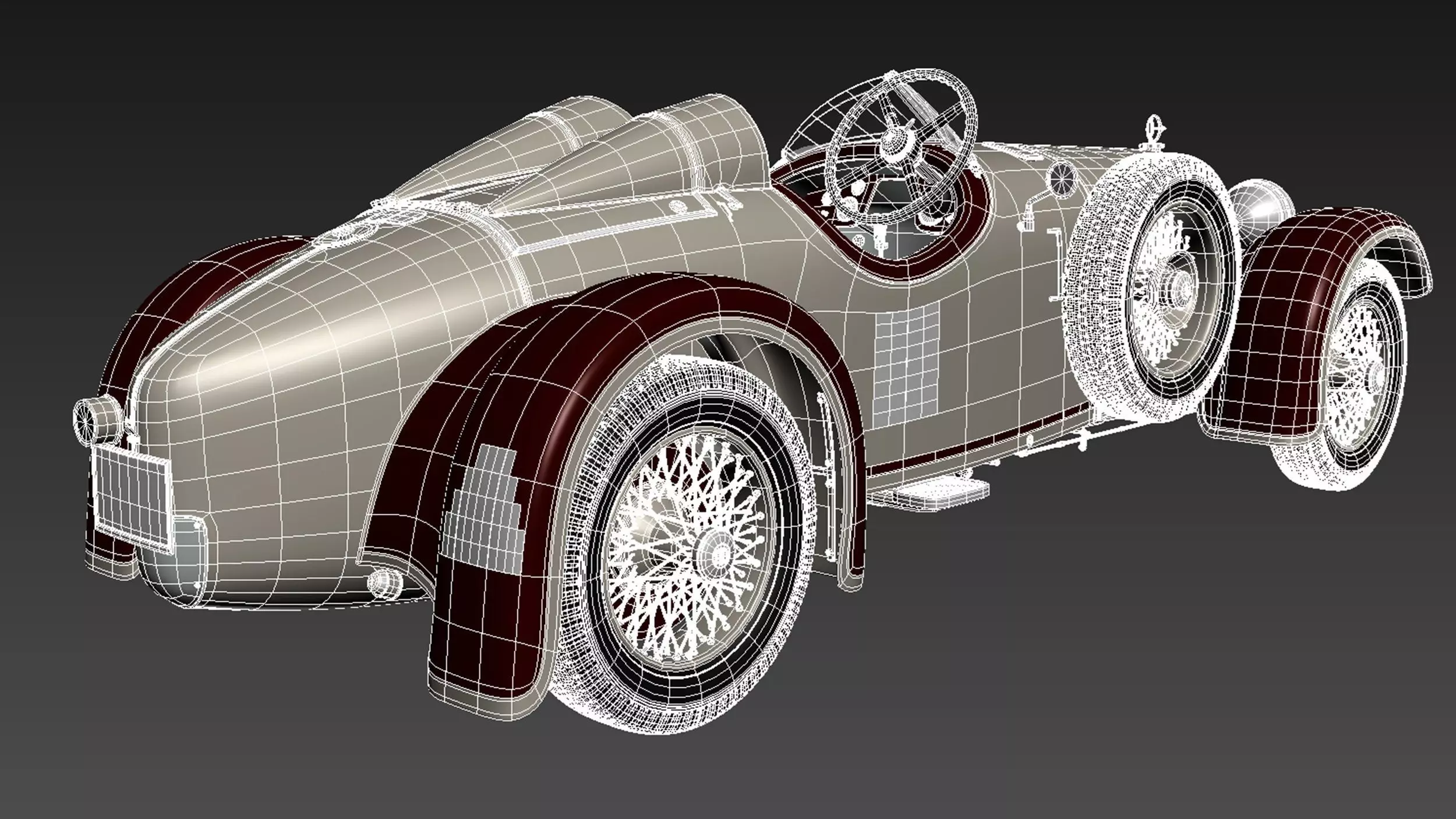 Austro Daimler 1929 3D model_18