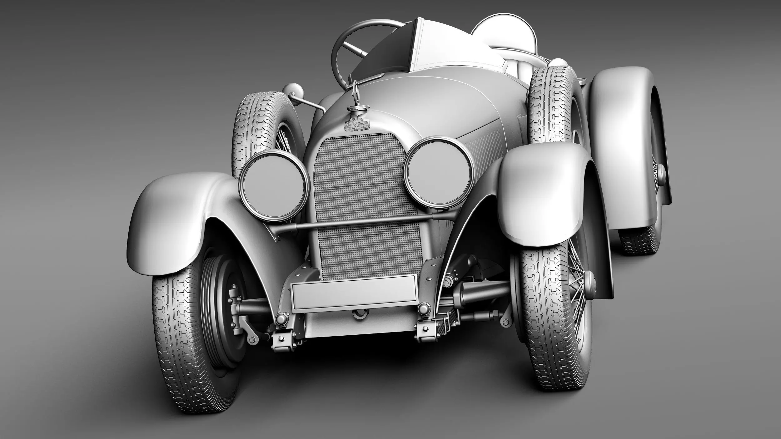 Austro Daimler 1929 3D model_10