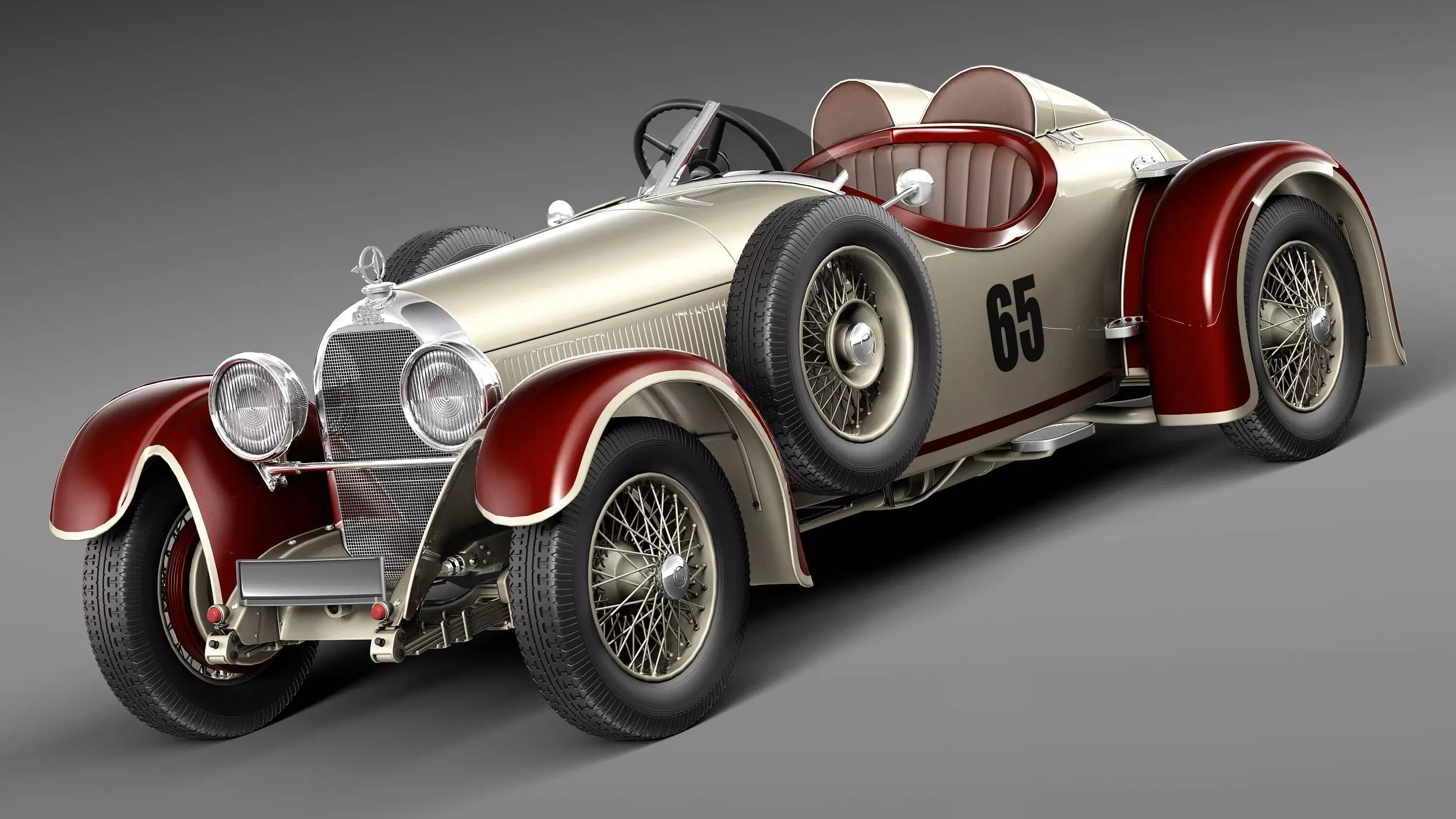 Austro Daimler 1929 3D model_0