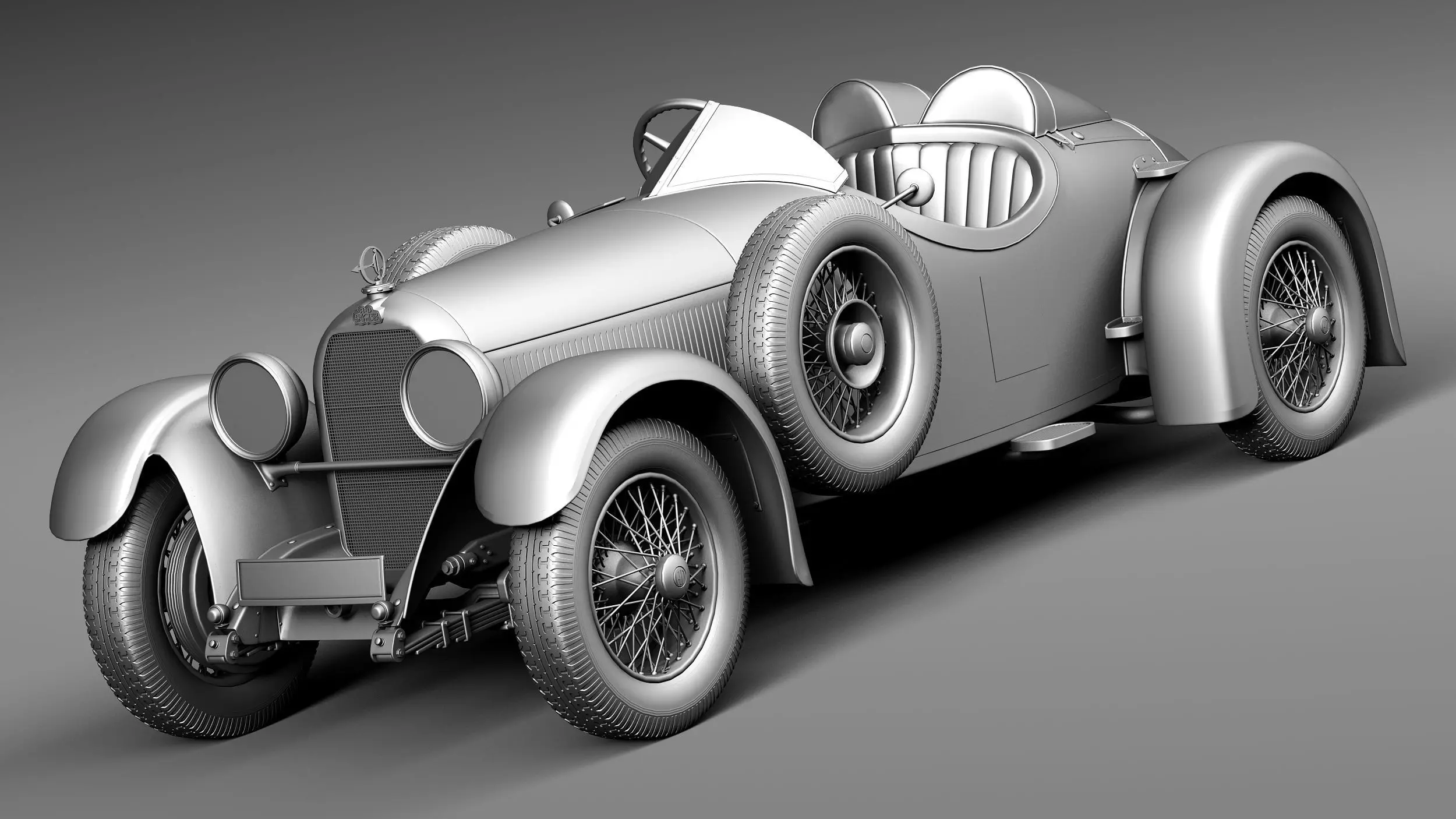 Austro Daimler 1929 3D model_9
