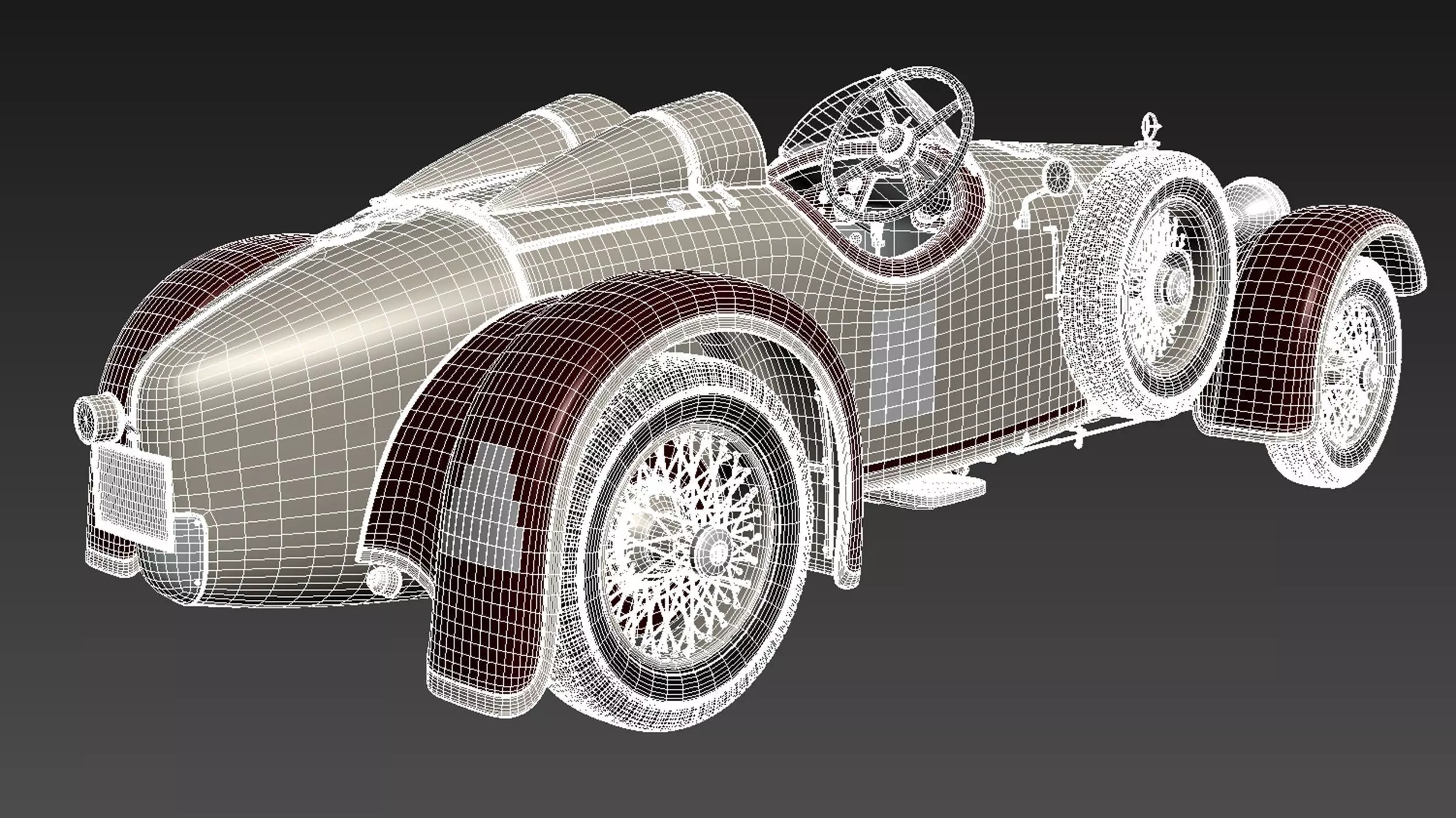 Austro Daimler 1929 3D model_20