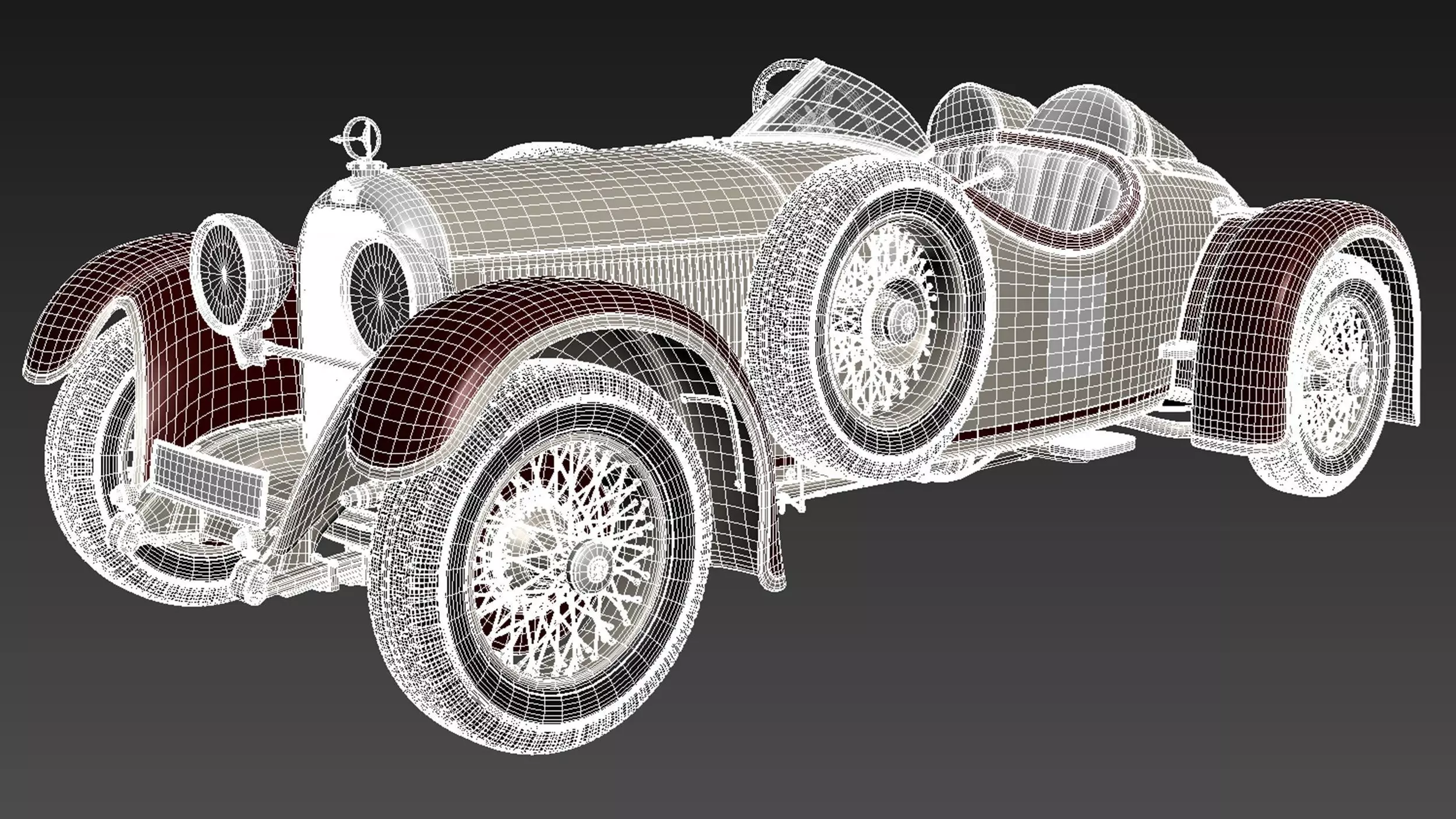 Austro Daimler 1929 3D model_19