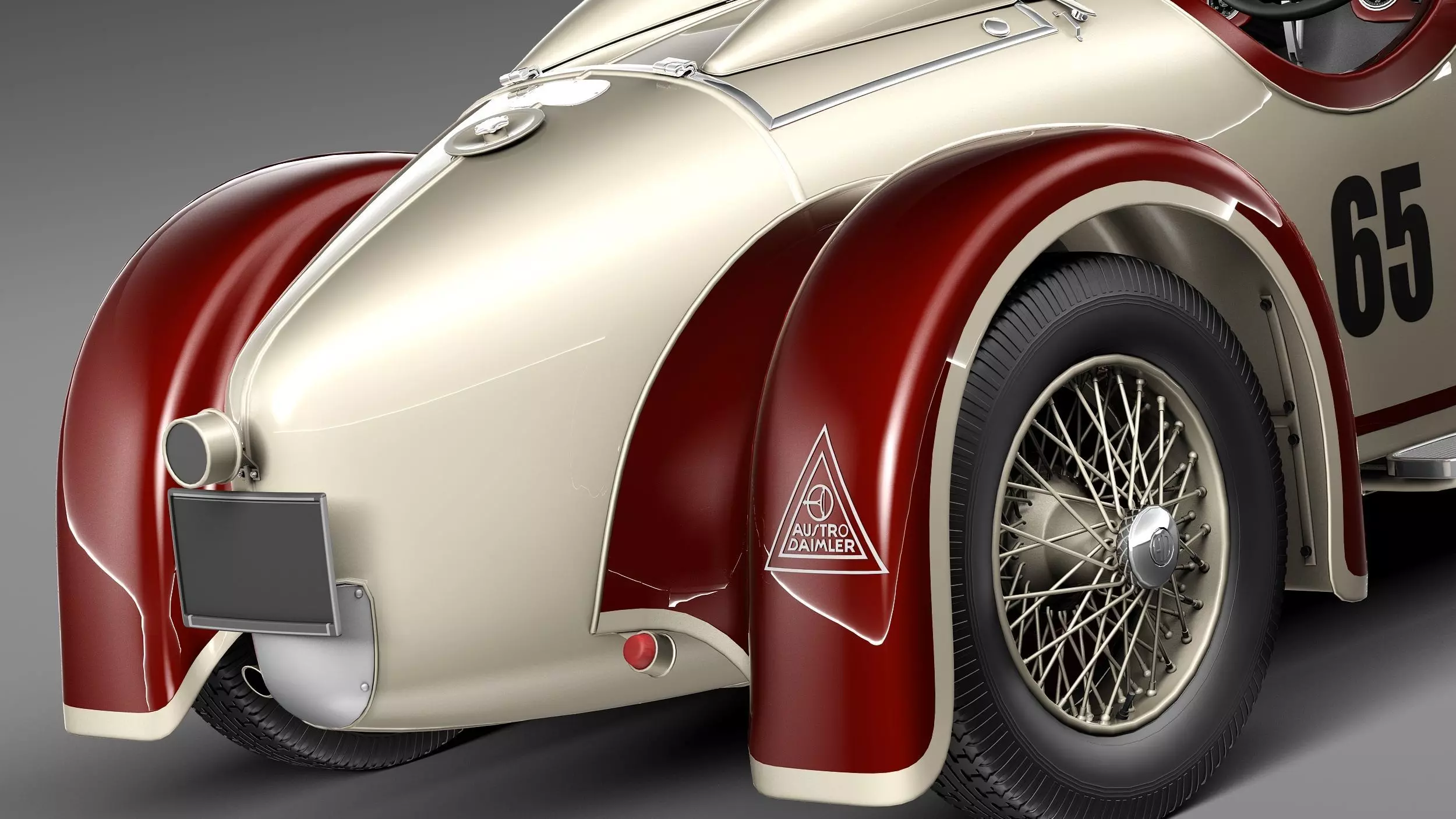 Austro Daimler 1929 3D model_3