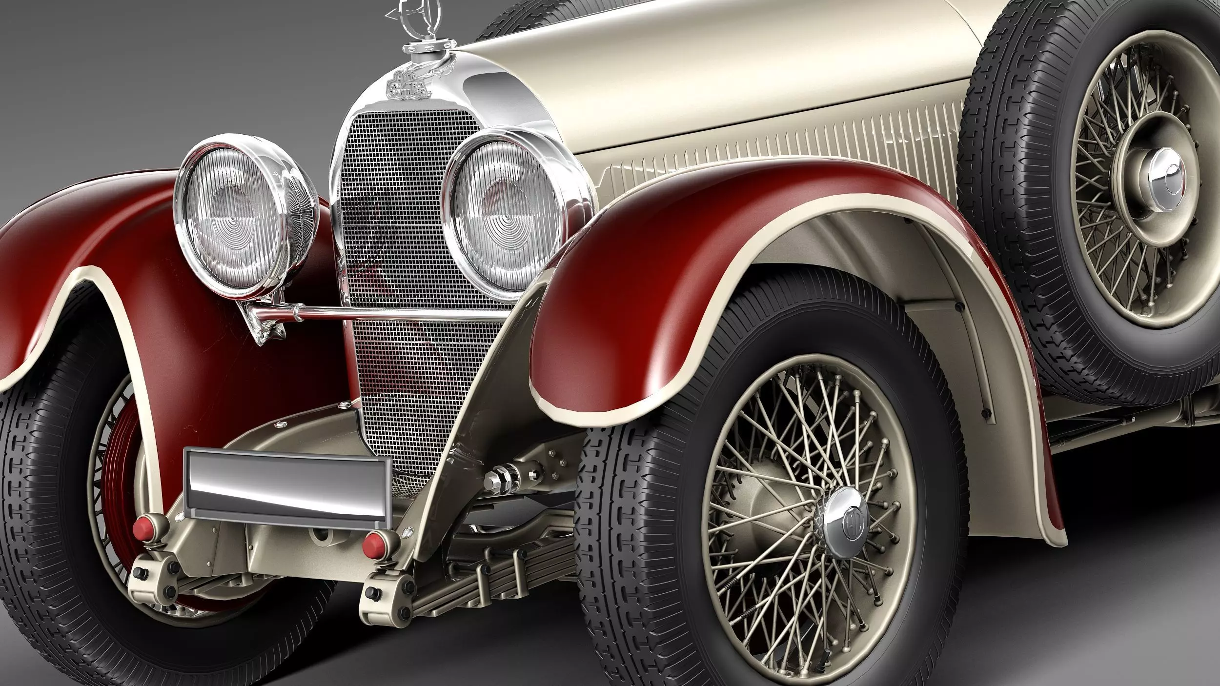 Austro Daimler 1929 3D model_2