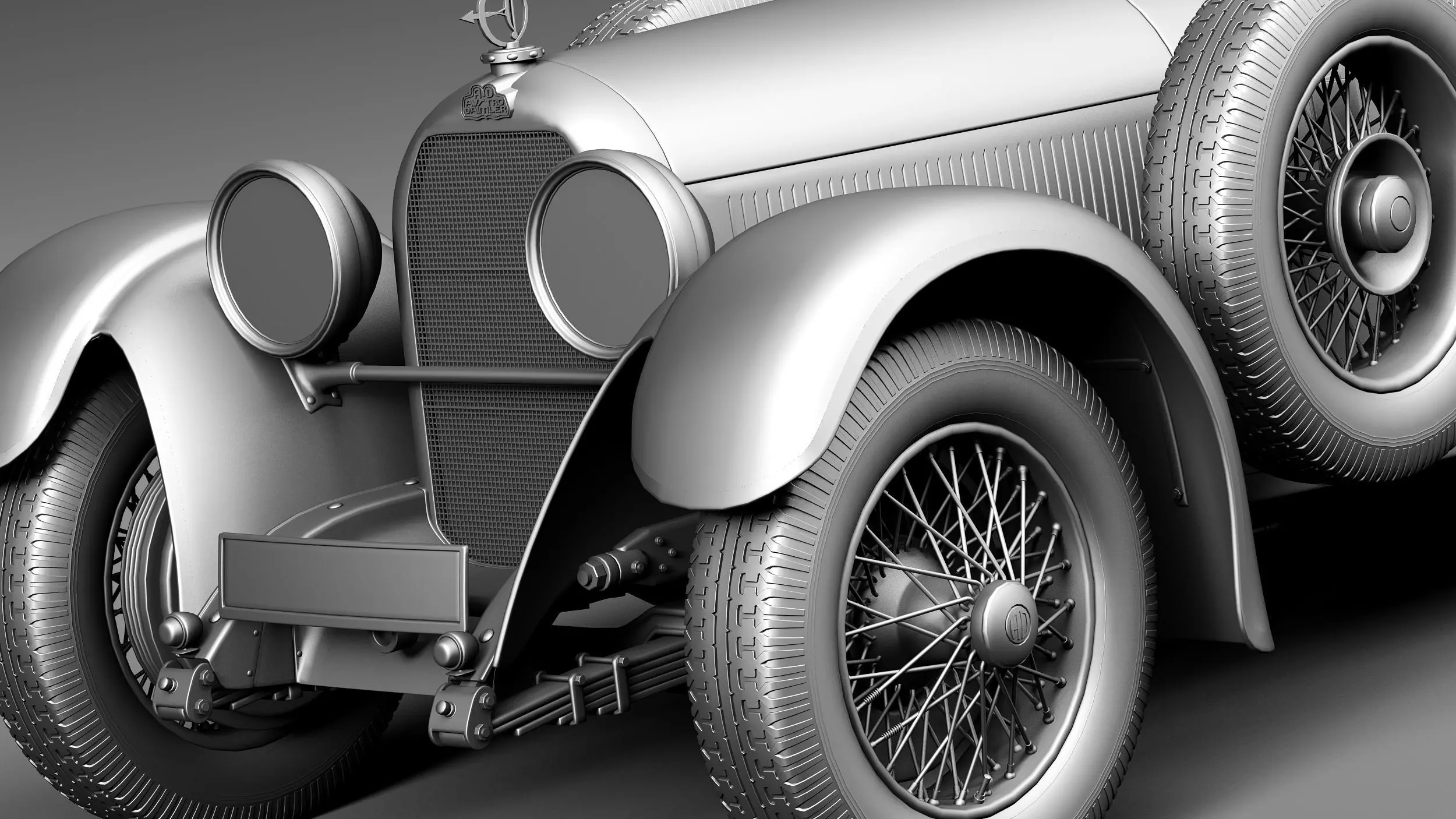 Austro Daimler 1929 3D model_11