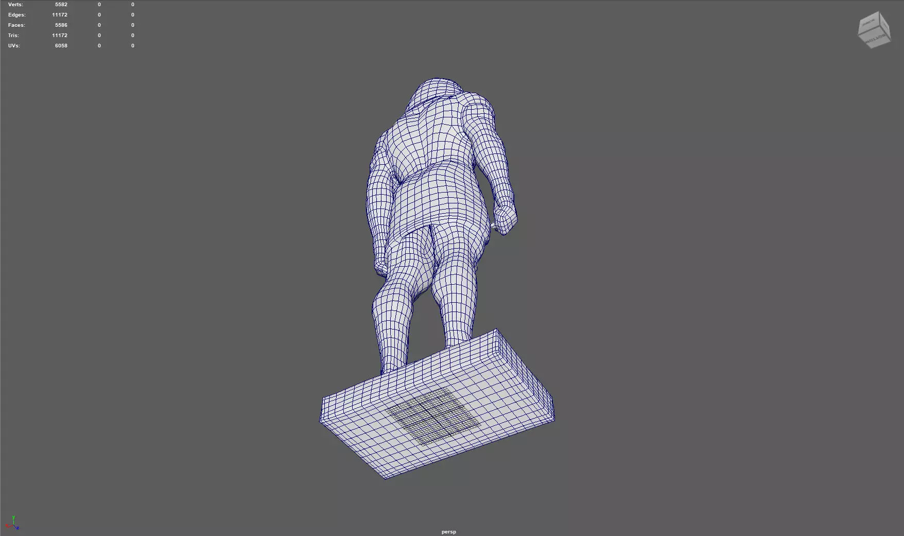 Pharaoh Sculpture AAA Low-Poly Game-Ready Model PBR Low-poly 3D model_11