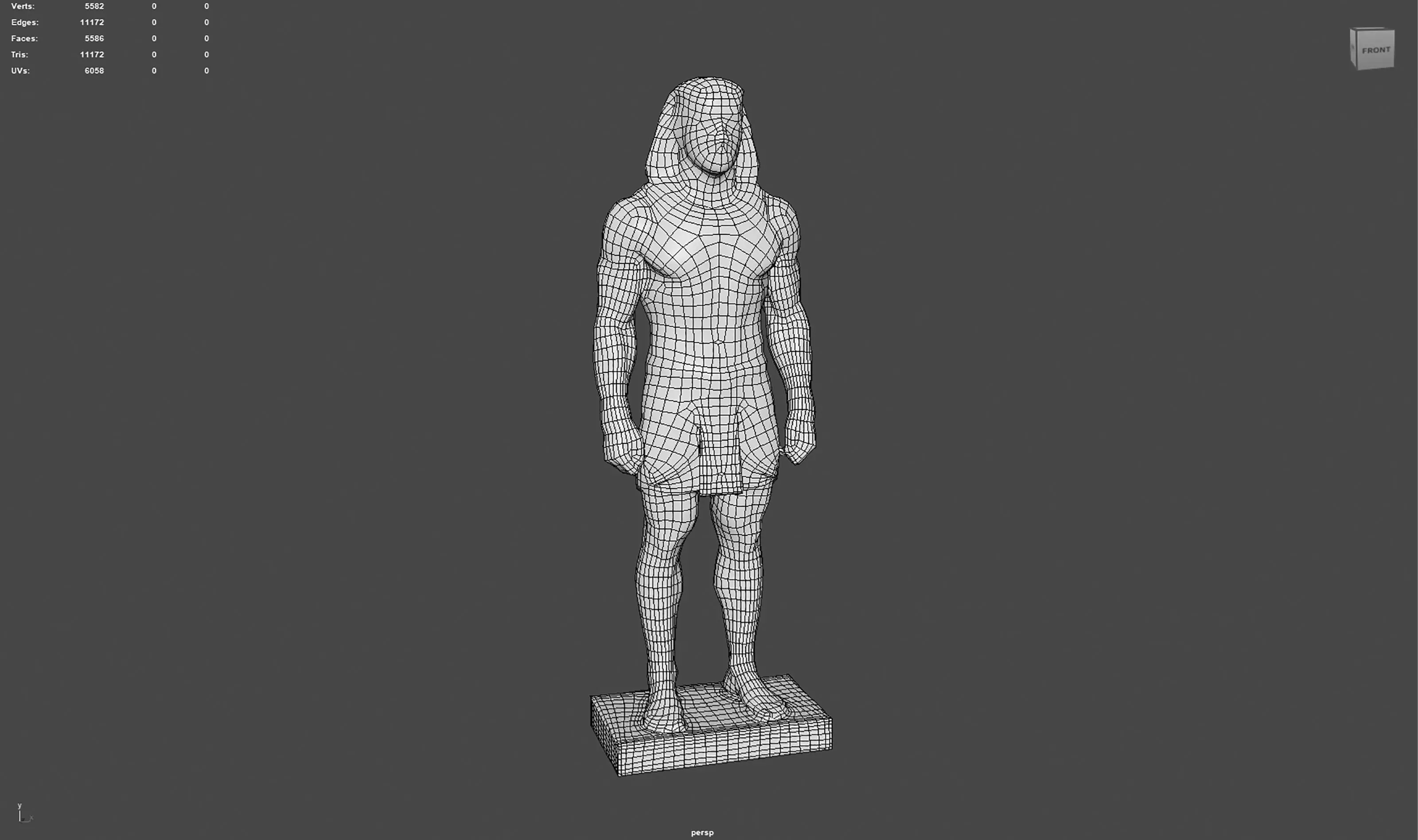 Pharaoh Sculpture AAA Low-Poly Game-Ready Model PBR Low-poly 3D model_13