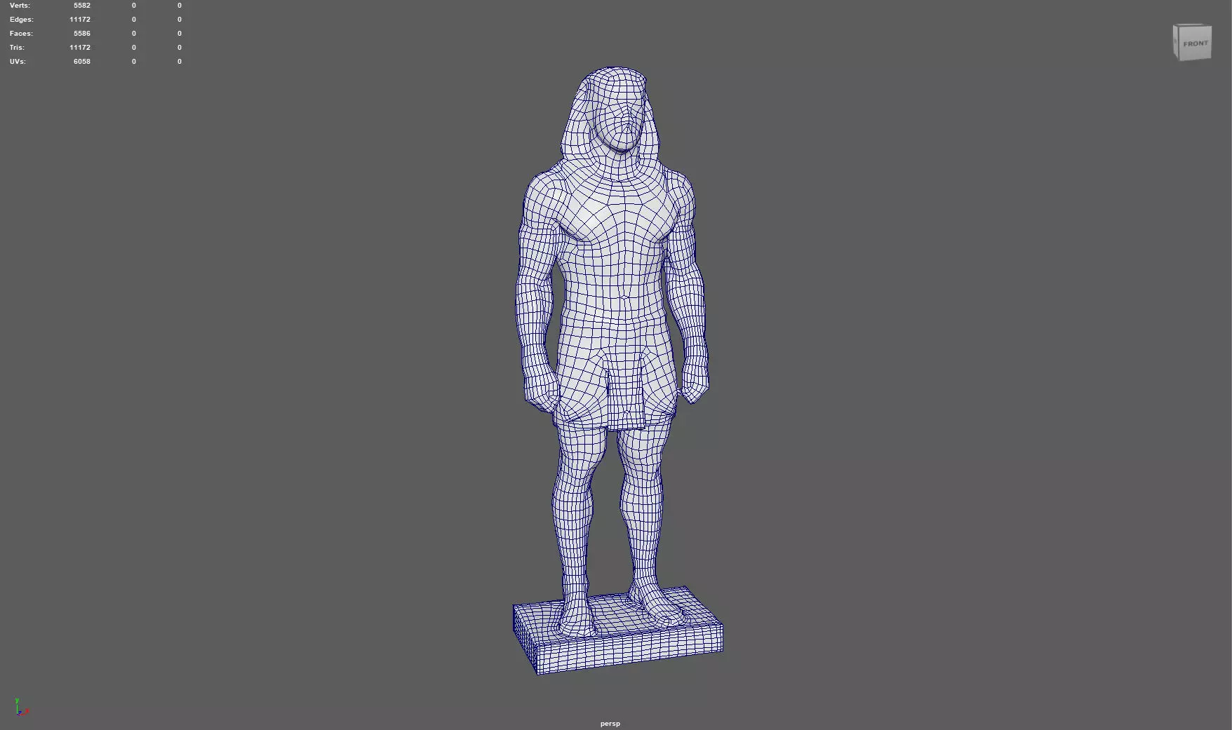 Pharaoh Sculpture AAA Low-Poly Game-Ready Model PBR Low-poly 3D model_7