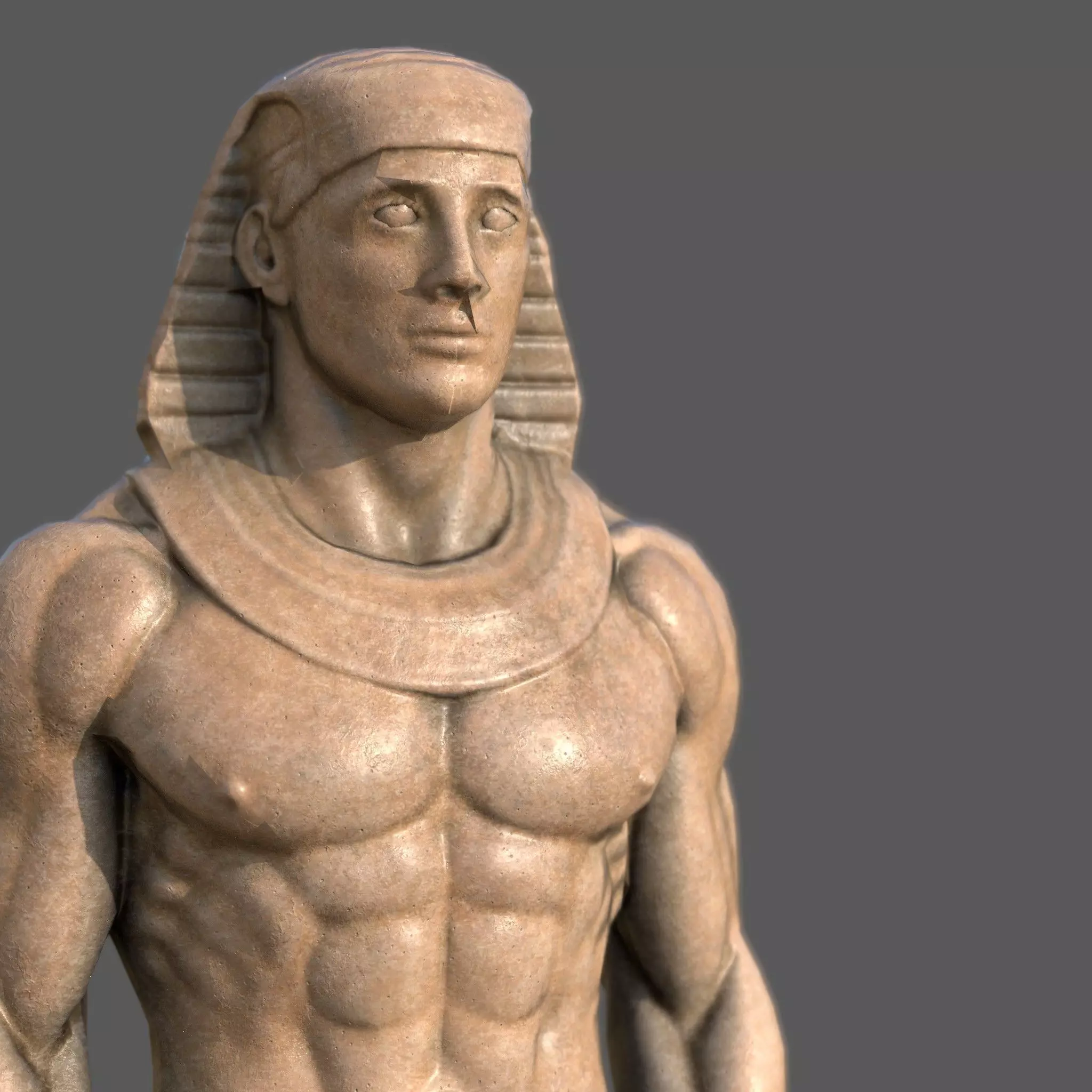 Pharaoh Sculpture AAA Low-Poly Game-Ready Model PBR Low-poly 3D model_4