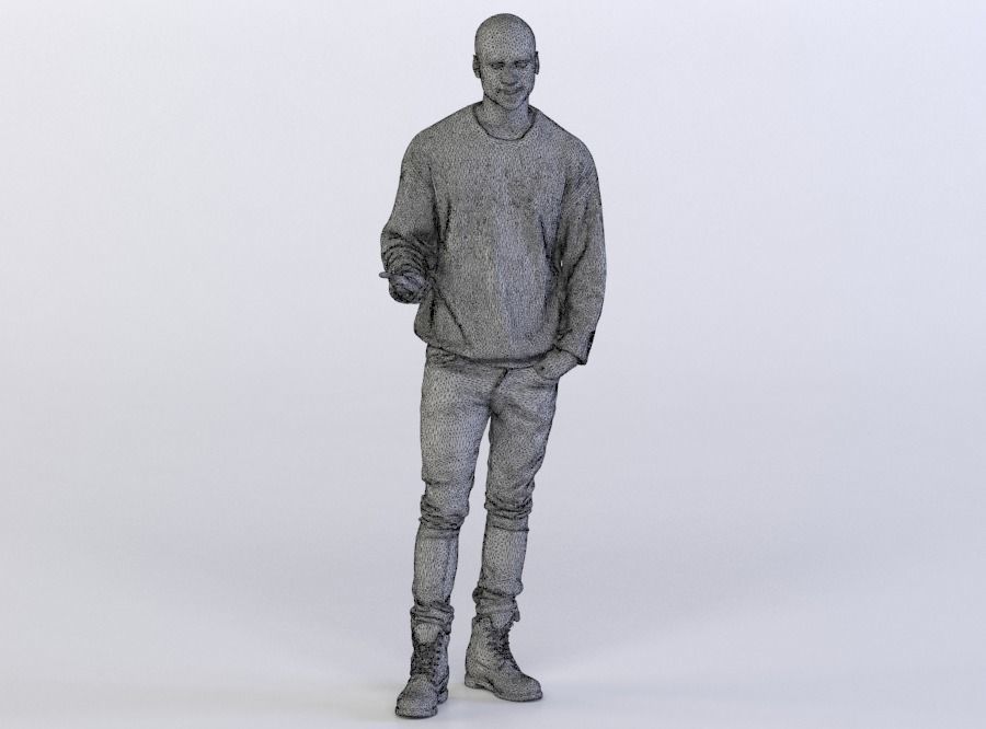 Christopher 0422 Man Standing, Arm in a Pocket 3D model_4