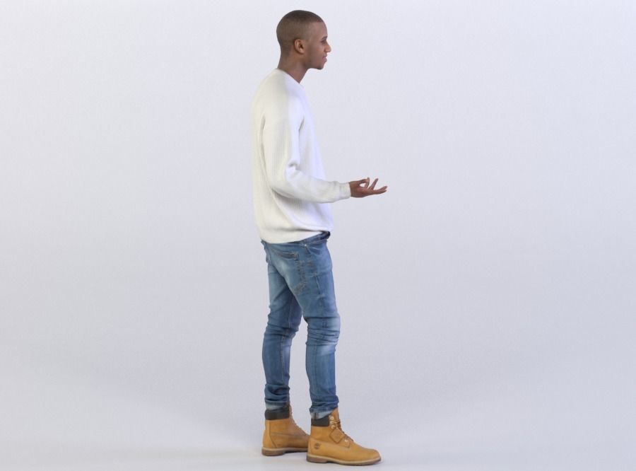 Christopher 0422 Man Standing, Arm in a Pocket 3D model_3