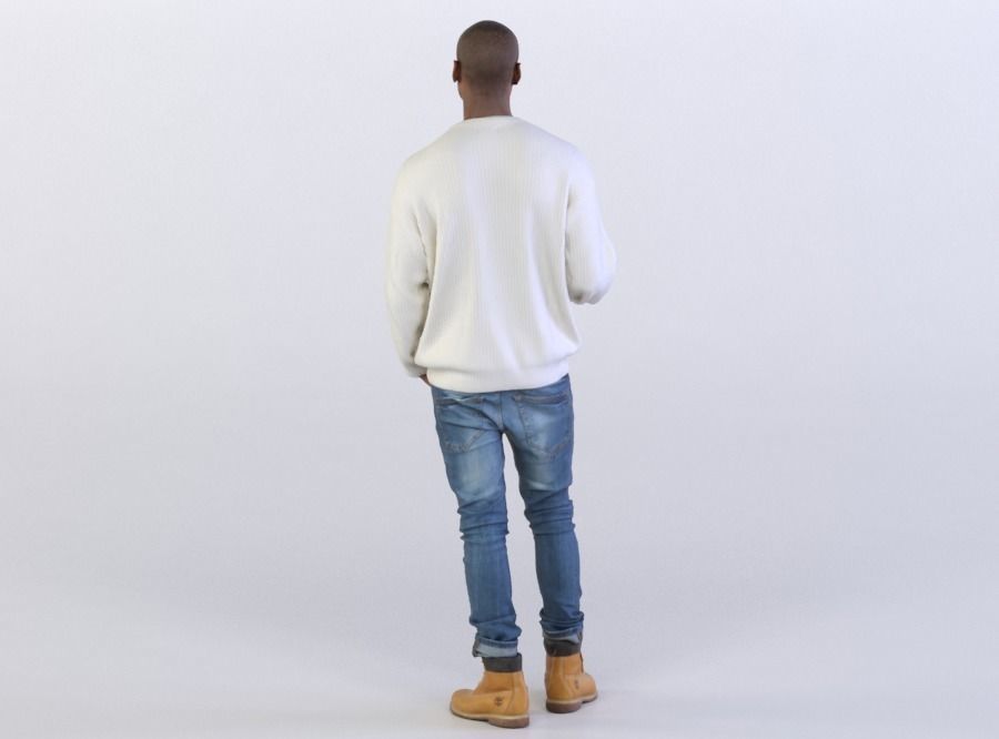 Christopher 0422 Man Standing, Arm in a Pocket 3D model_2