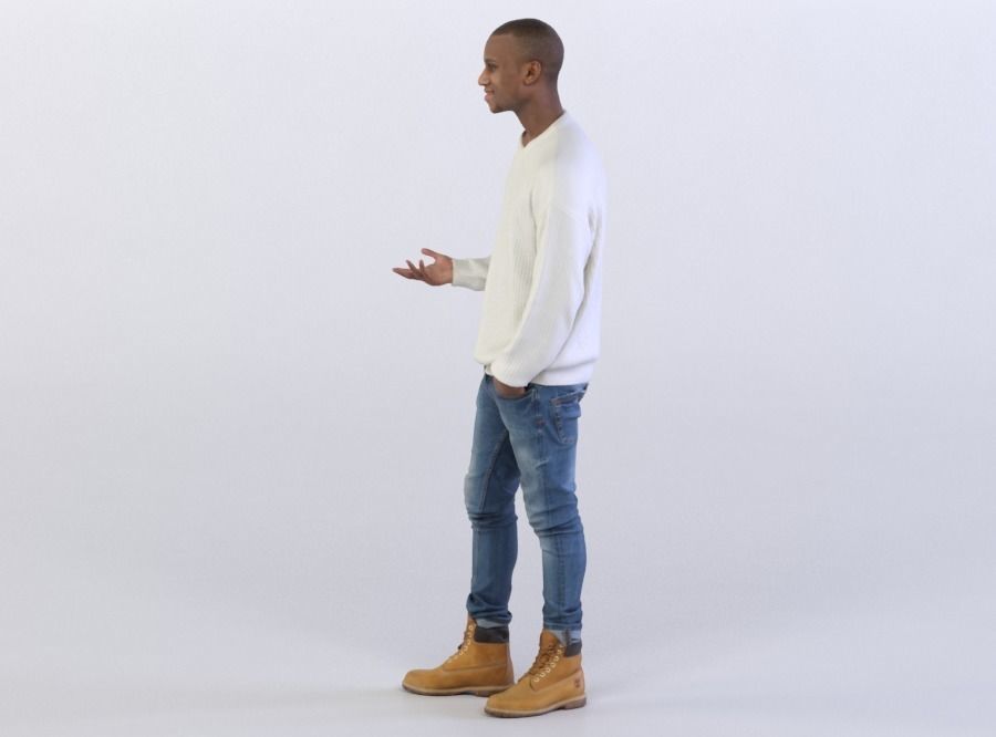 Christopher 0422 Man Standing, Arm in a Pocket 3D model_1