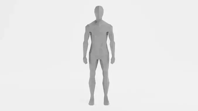 Low-Poly Male Character - Stylized Polygonal Human