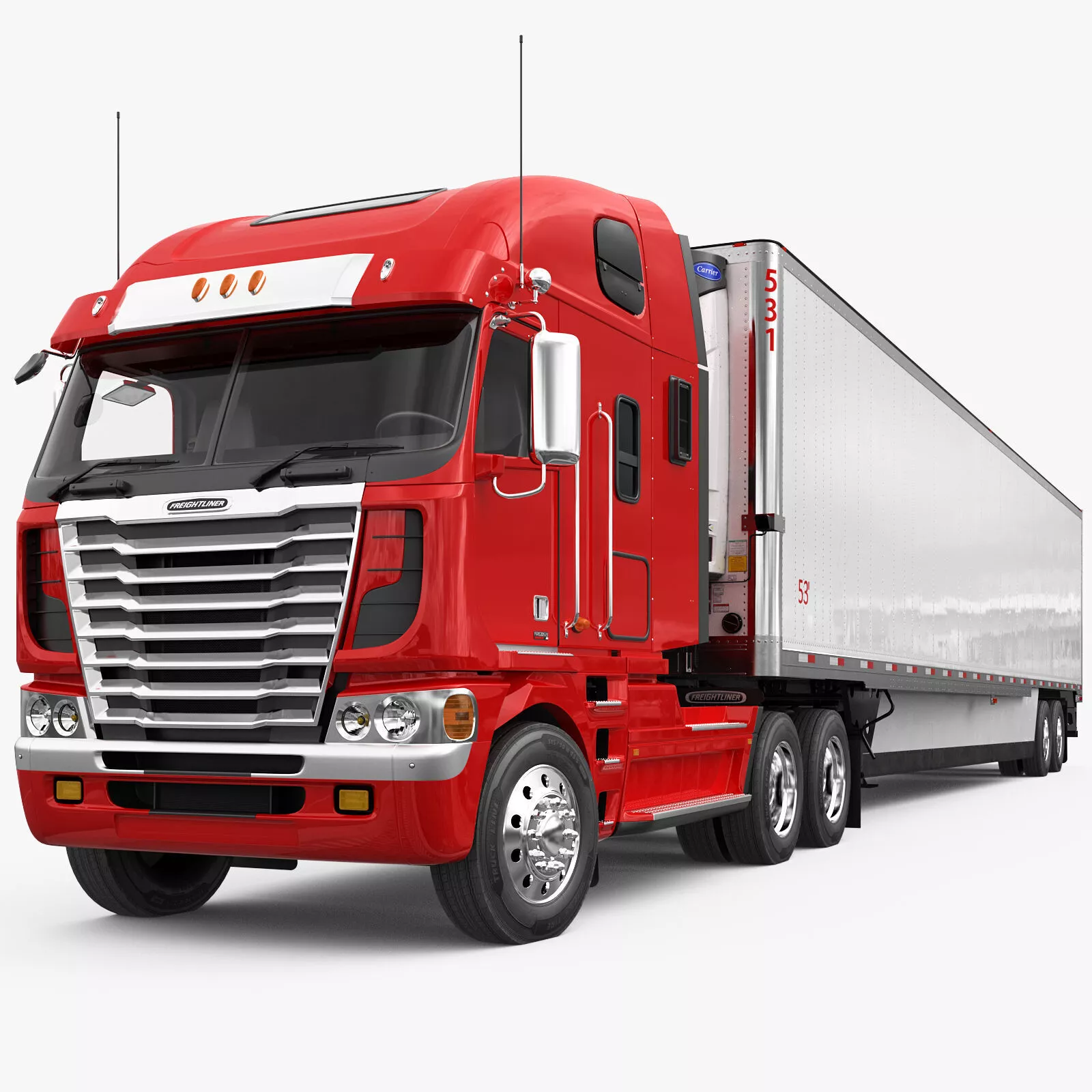 Freightliner Argosy With Trailer 3D model