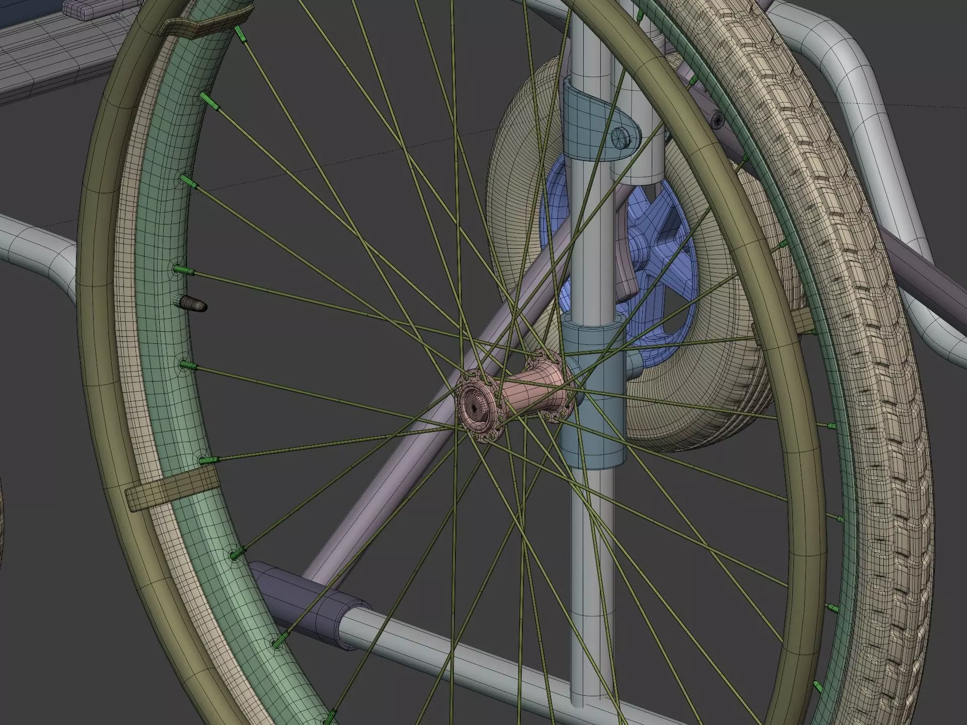 Classic Wheelchair - Wheel Chair 3D model_14