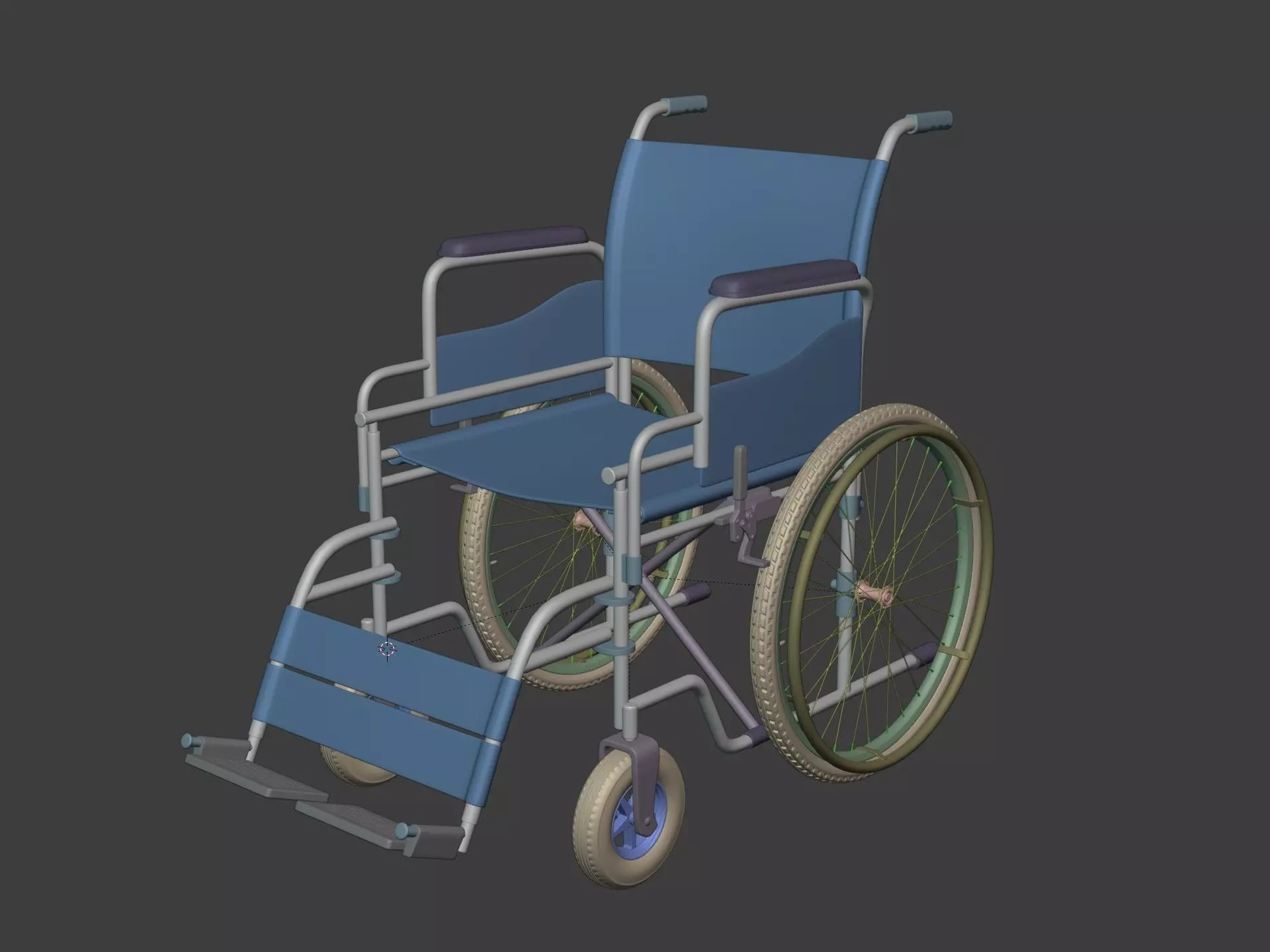 Classic Wheelchair - Wheel Chair 3D model_1
