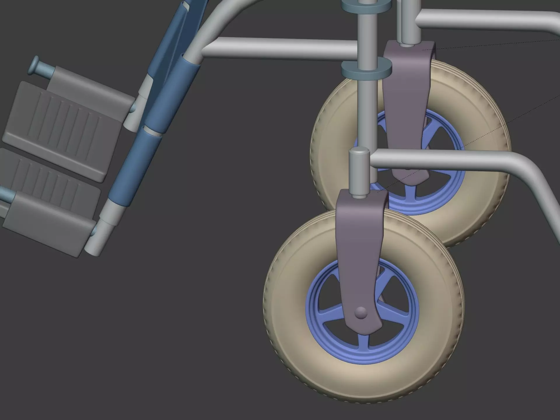 Classic Wheelchair - Wheel Chair 3D model_15