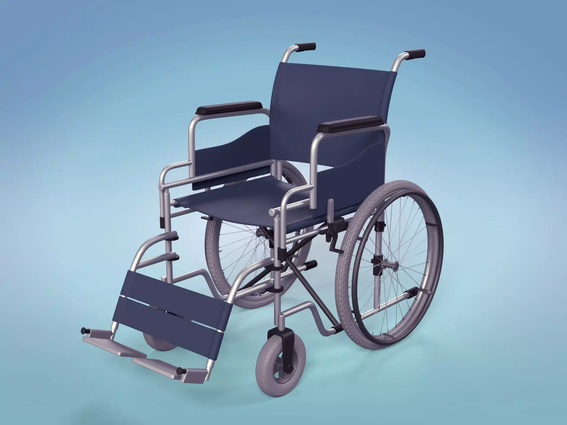 Classic Wheelchair - Wheel Chair 3D model_0