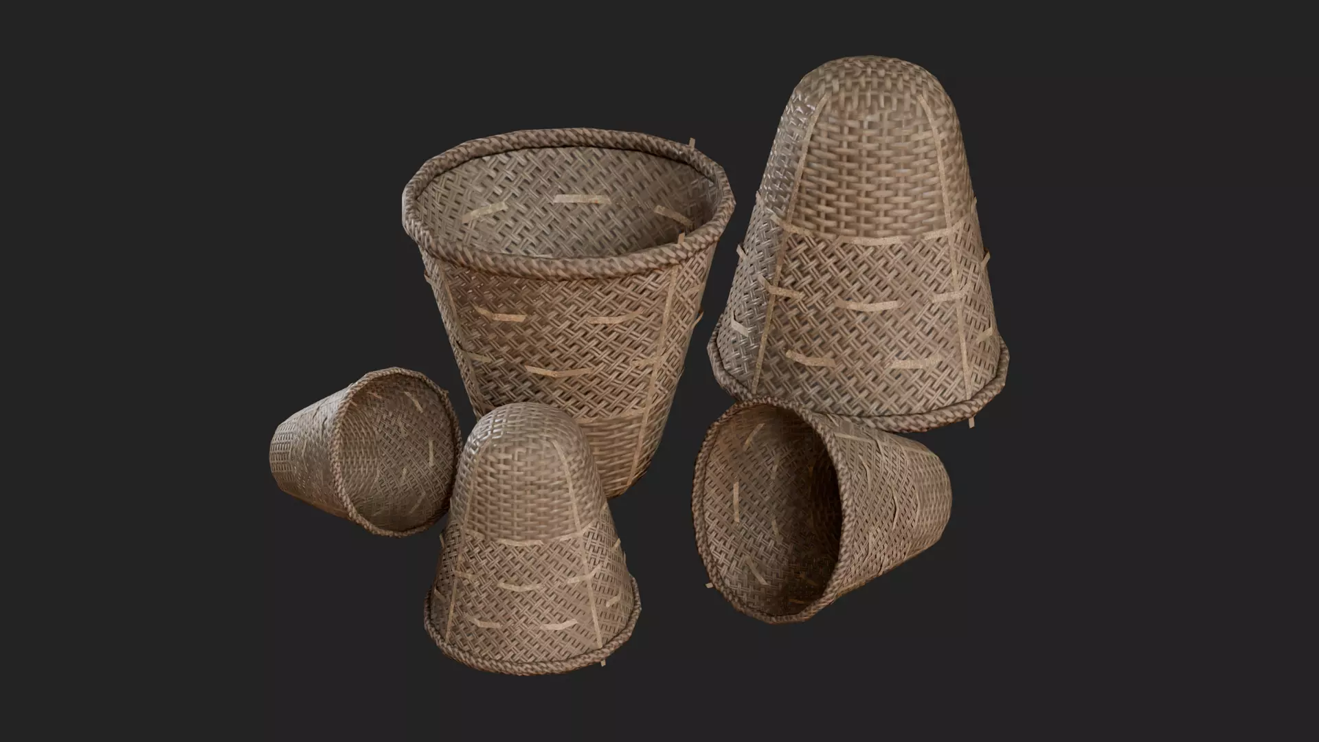 PBR Traditional Asian Village Props Game Ready Pack Low-poly 3D model_4