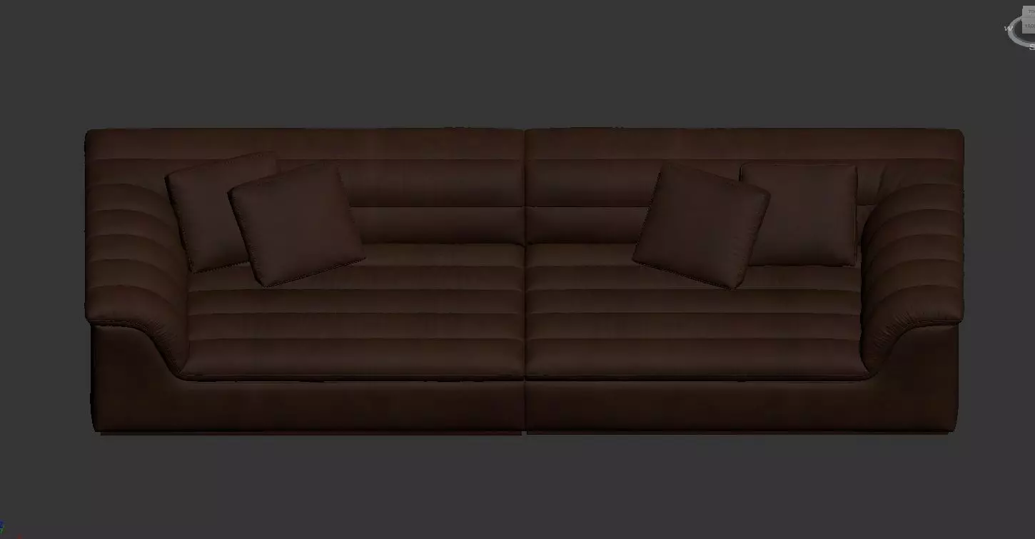 Float 4 Seat Sofa Ellison Studios 3D model_2