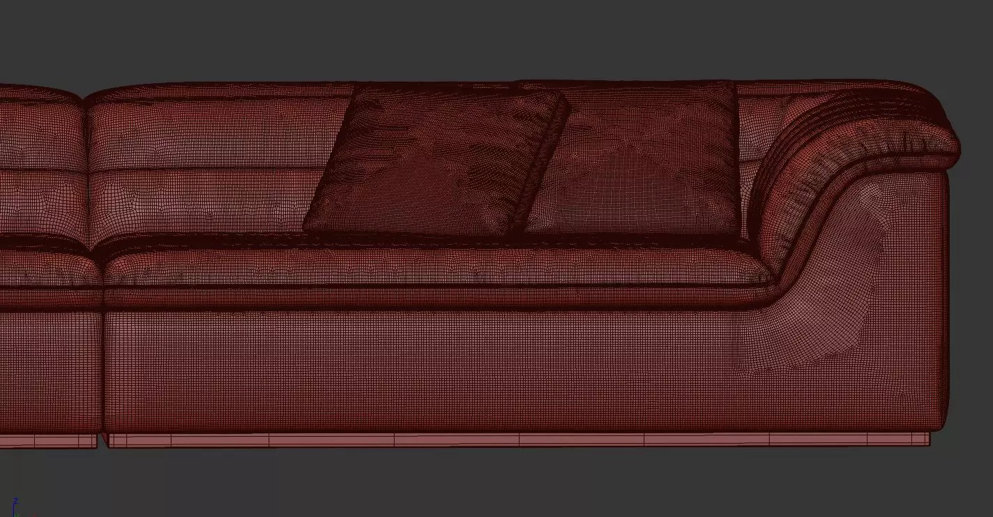 Float 4 Seat Sofa Ellison Studios 3D model_4