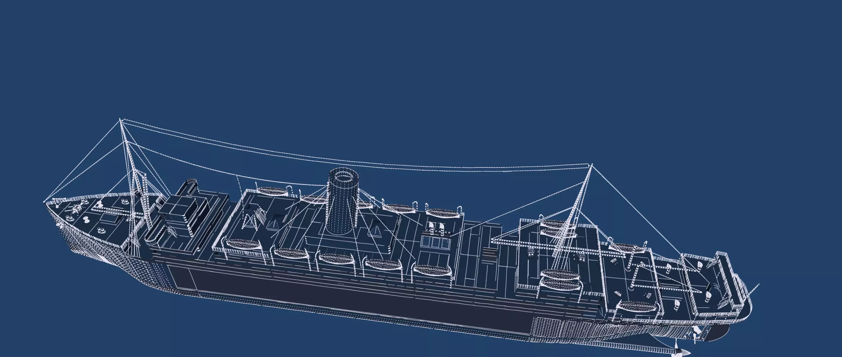 Early 1900s steam liner 3D model_49