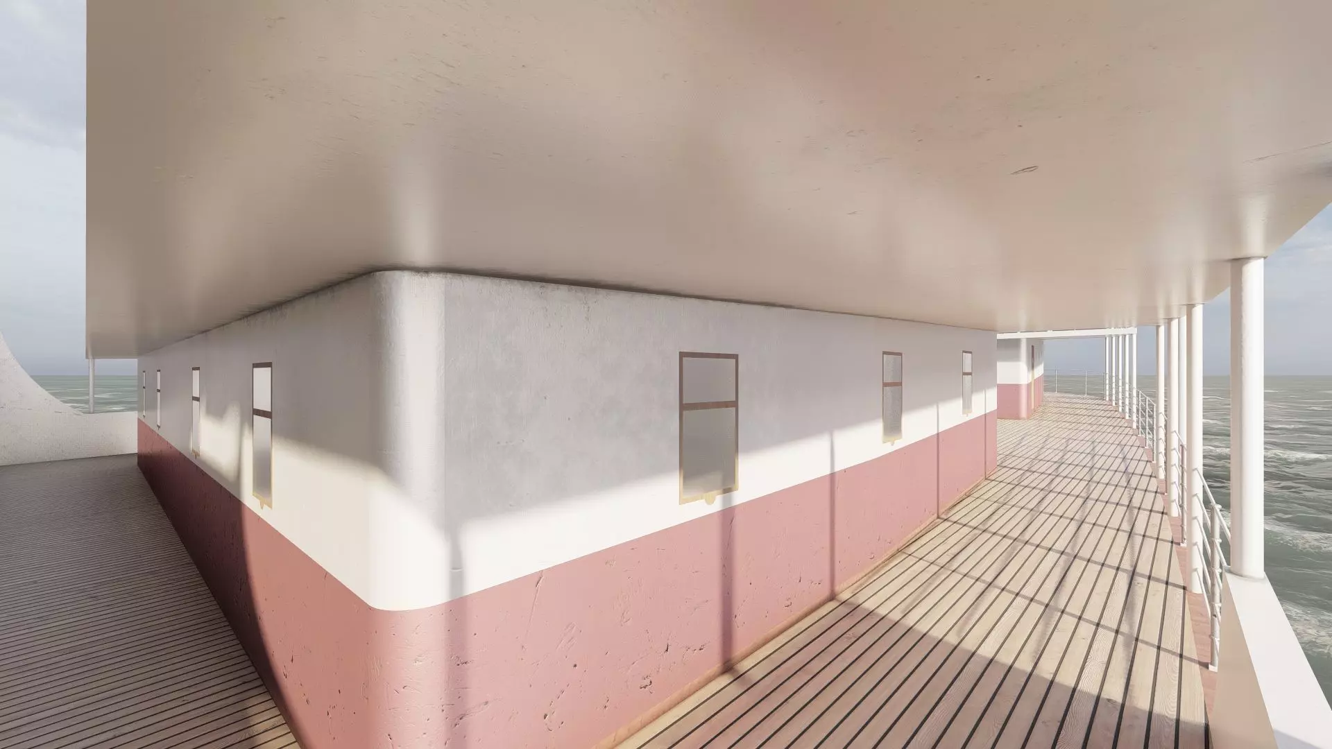 Early 1900s steam liner 3D model_34