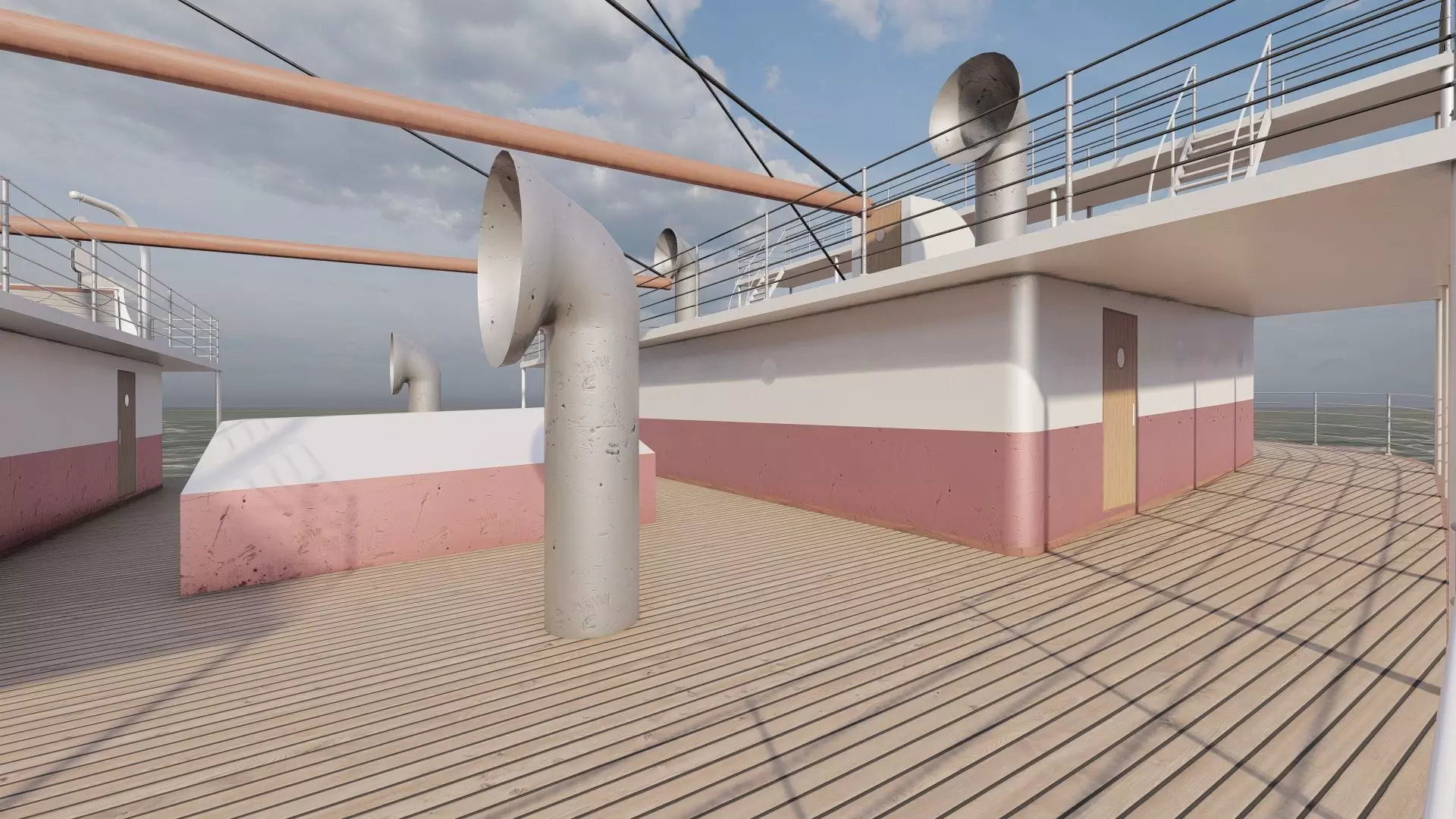 Early 1900s steam liner 3D model_35