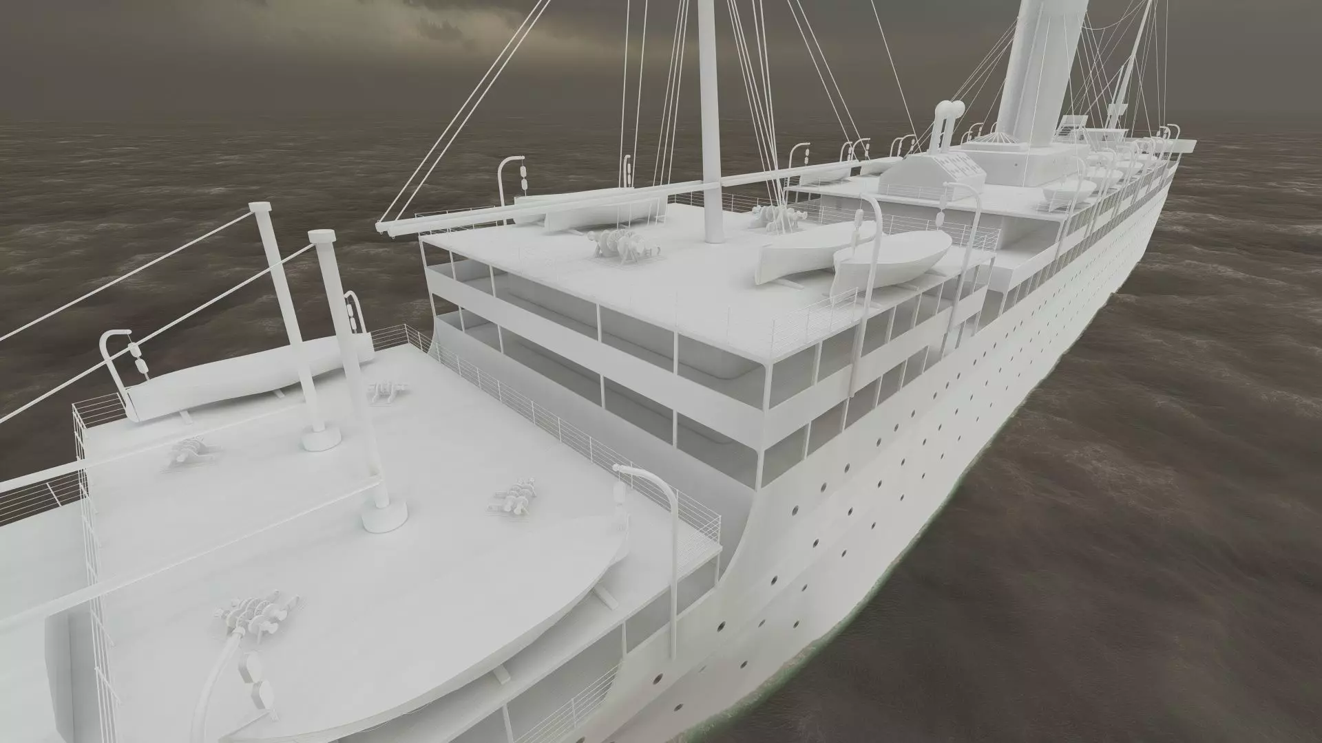 Early 1900s steam liner 3D model_41